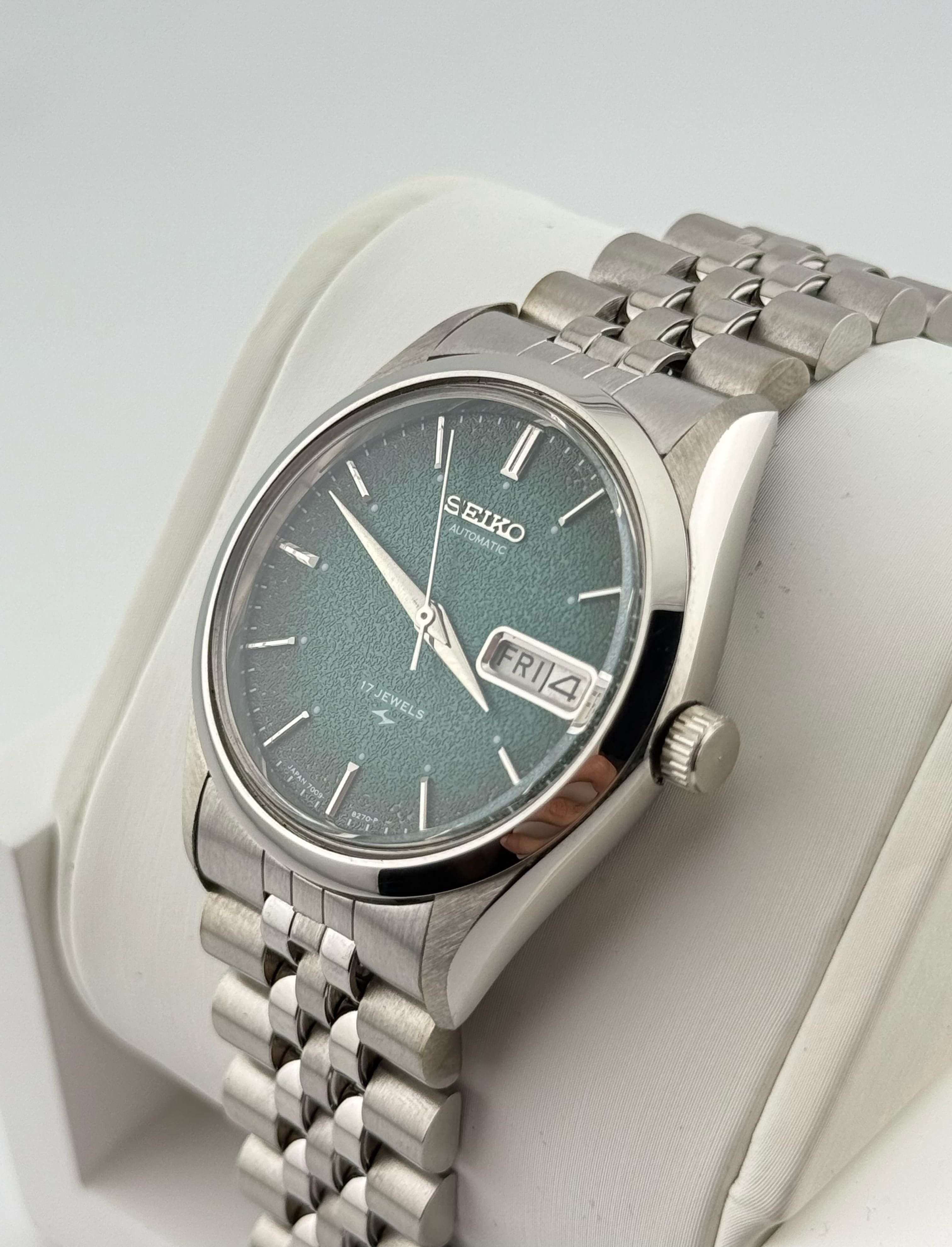 Seiko Elegant Seiko 5 Men's Wrist Watch|Green textured Dial|36mm Size 36 - 4 Thumbnail