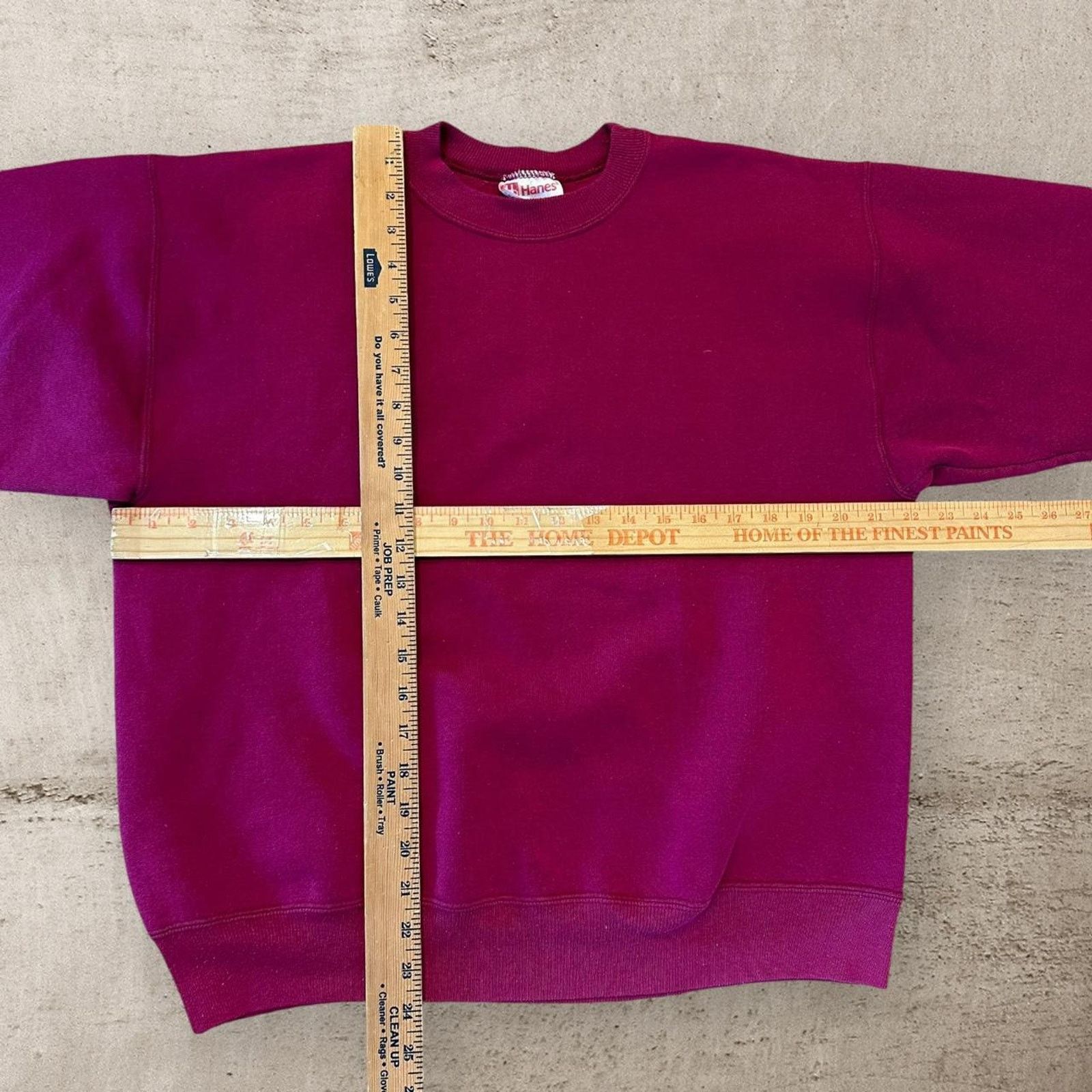Hanes Vintage burgundy blank hanes sweatshirt Size US L / EU 52-54 / 3 - 4 Thumbnail
