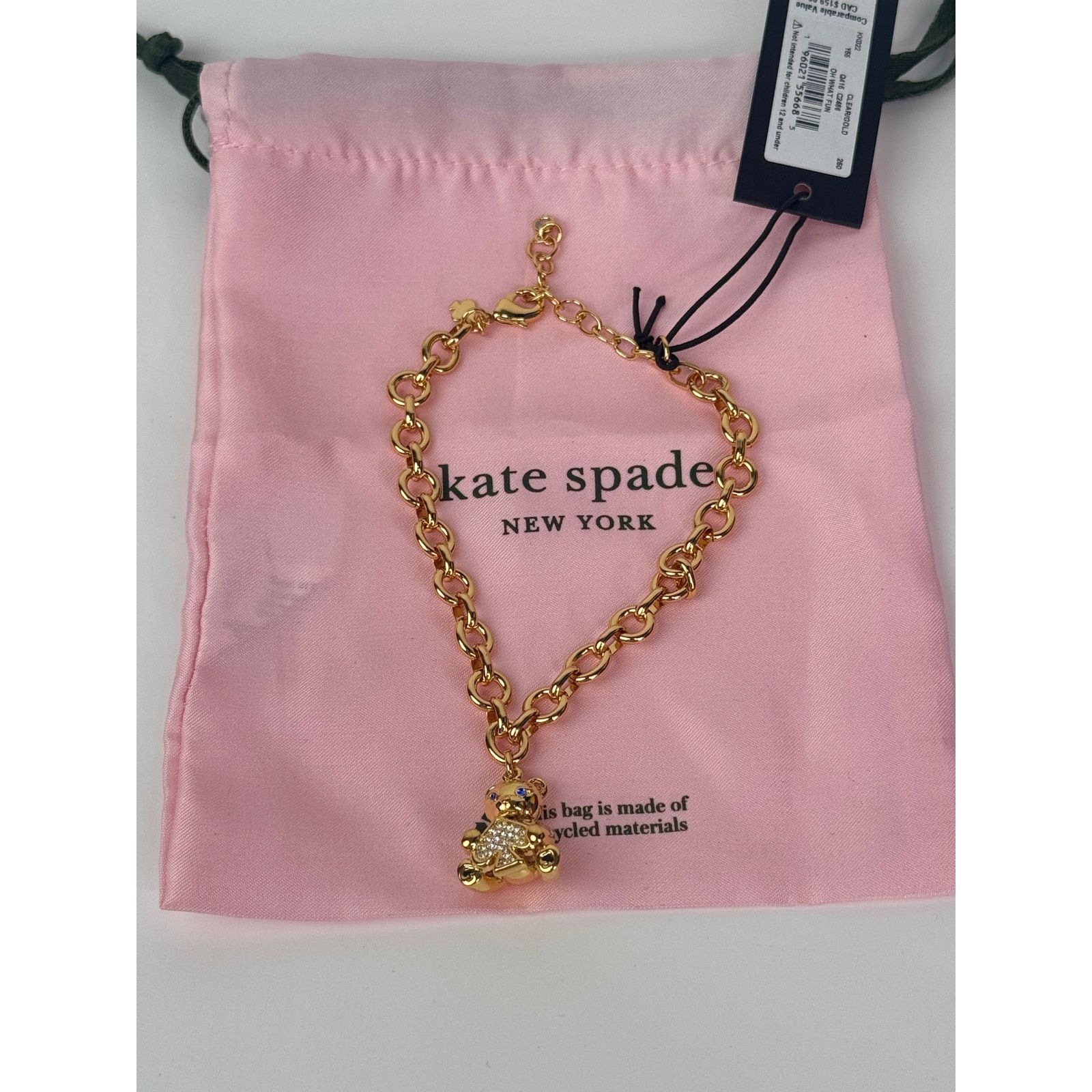 Kate Spade Kate Spade Oh What Fun Spade Teddy Bear Charm Bracelet Size ONE SIZE - 5 Thumbnail
