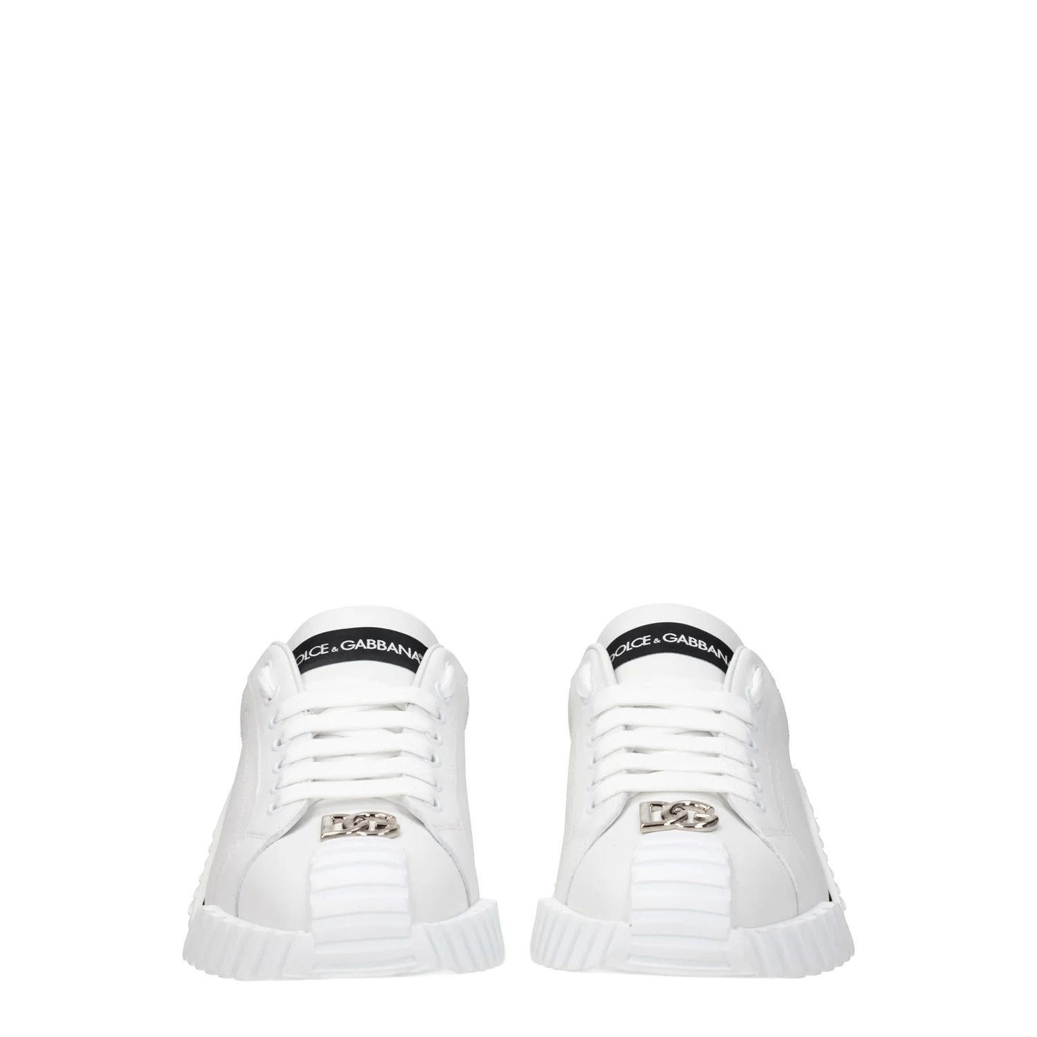 Dolce & Gabbana ob1o1e1124 Leather Sneakers in White Size US 7 / IT 37 - 3 Thumbnail