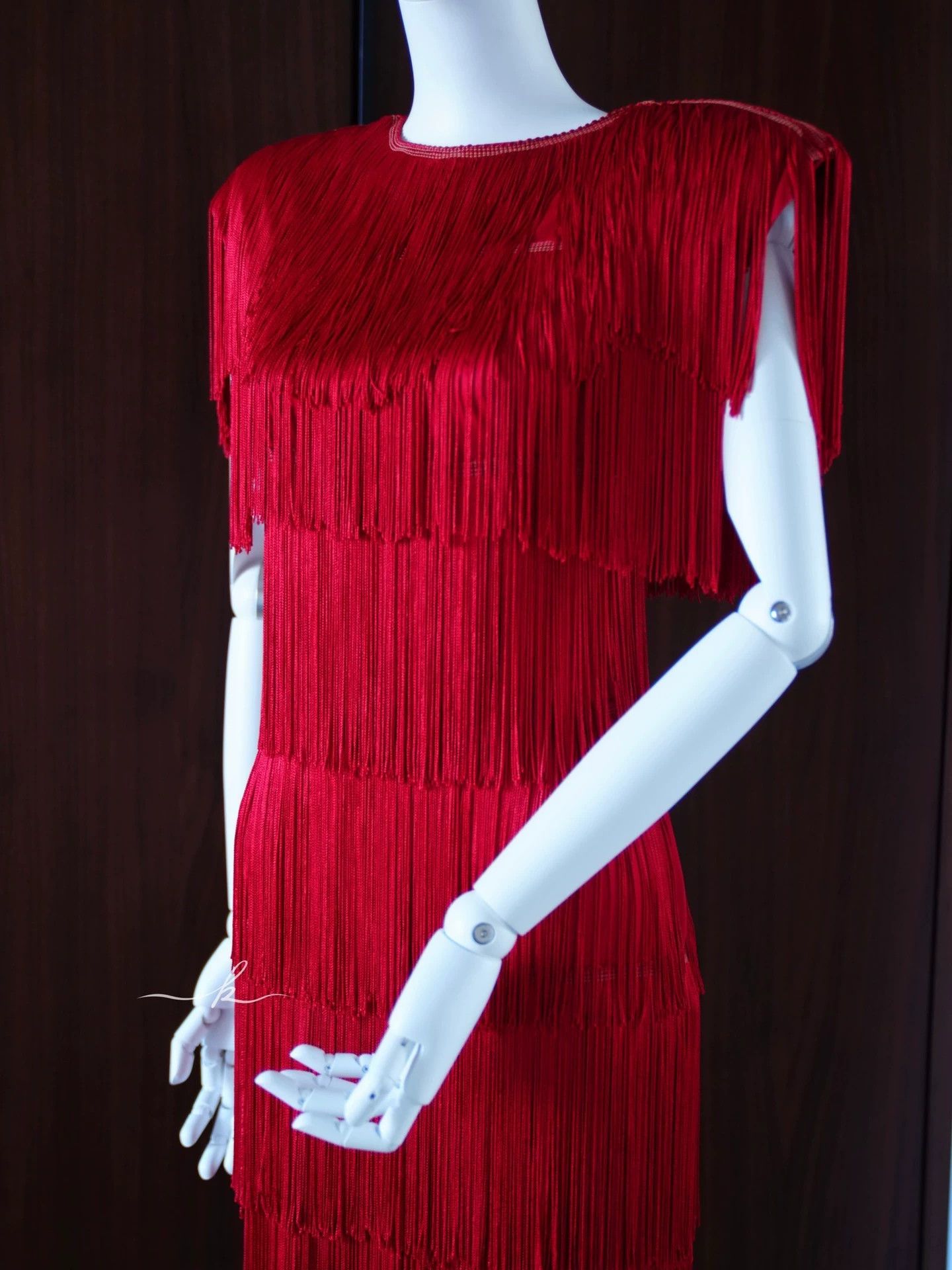 Vintage American Vintage Scarlet Red Flapper Dress S/XS Size S / US 4 / IT 40 - 8 Thumbnail
