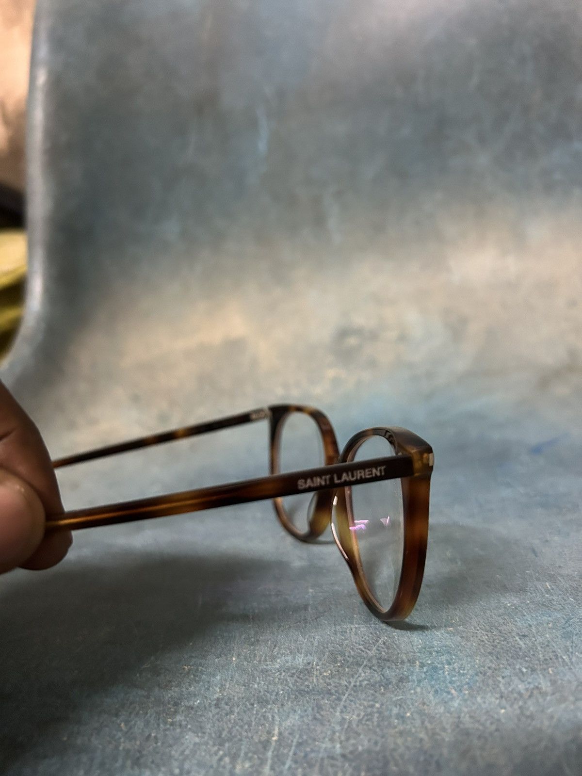 Saint Laurent Paris SL39 Tortoise Shell Optical Frame Size ONE SIZE - 10 Thumbnail