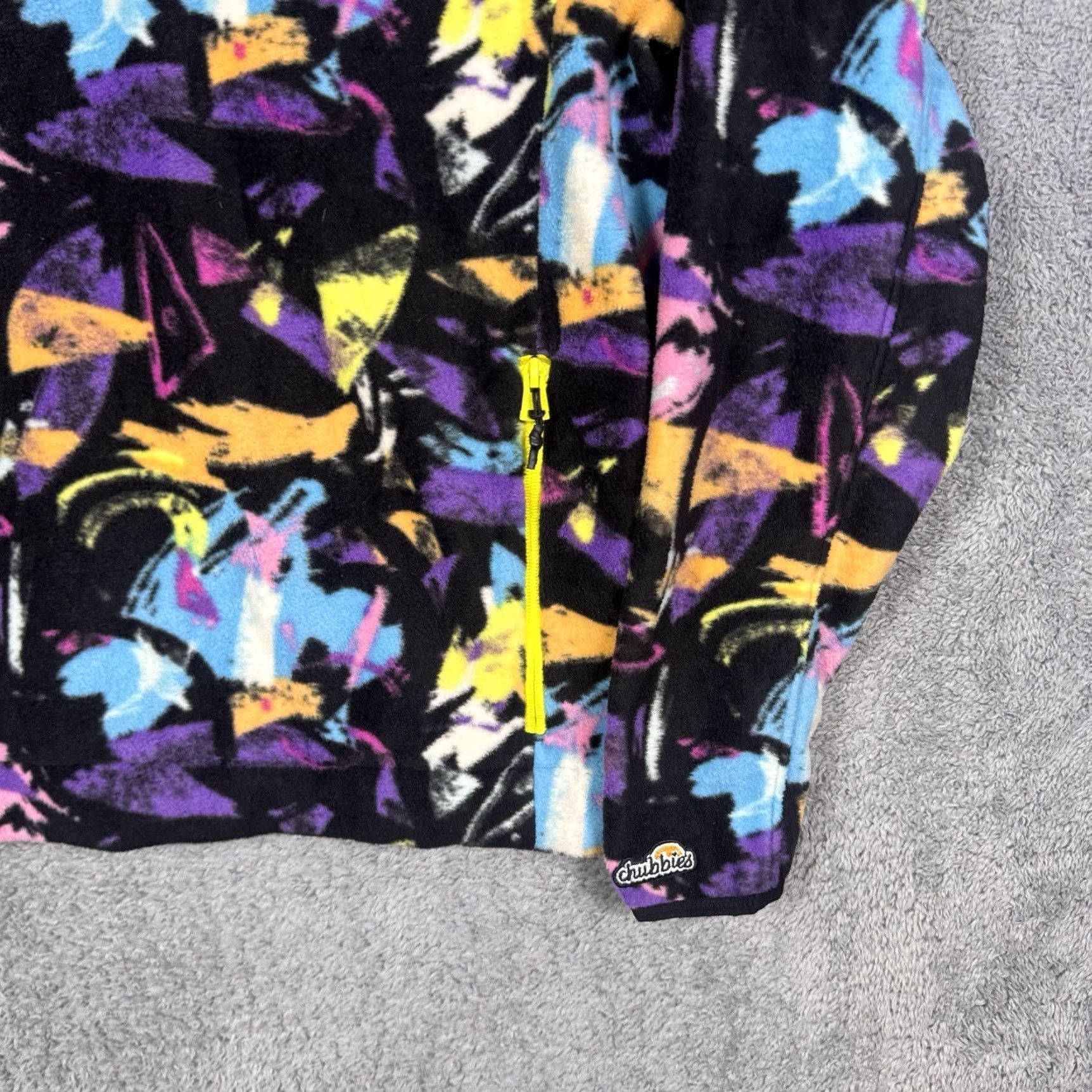 Chubbies Chubbies Jacket Mens M Fleece Pullover 1/4 Zip Abstract Neon Geometric Sweater Jacket Size US M / EU 48-50 / 2 - 3 Thumbnail