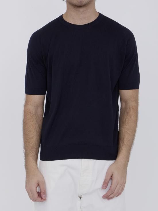 John Smedley JOHN SMEDLEY Men T-Shirts KEMPTON BLUE Size US XL / EU 56 / 4 - 1 Thumbnail