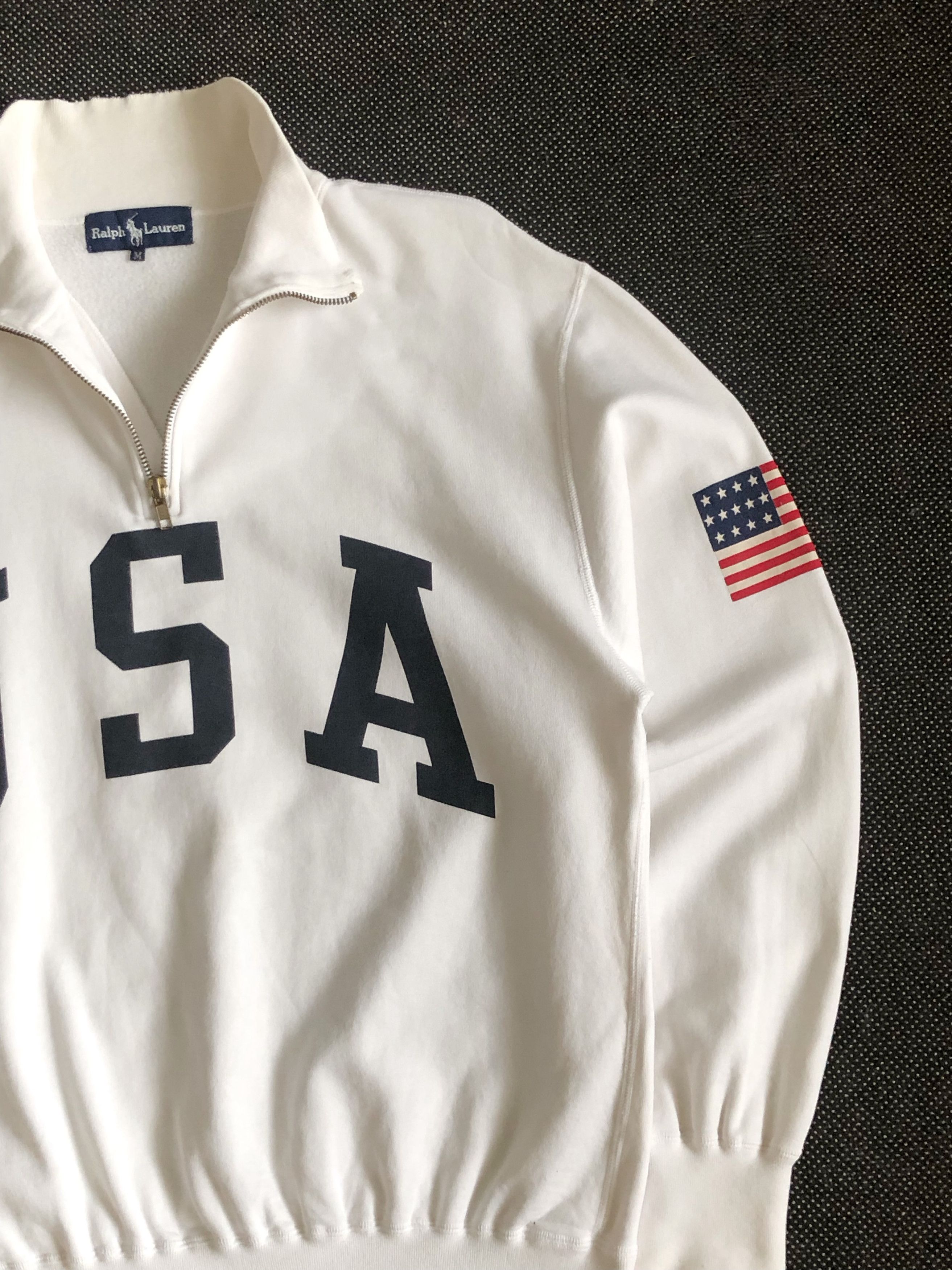 Polo Ralph Lauren RARE🔥90’S POLO RL US FLAG 1/4 ZIP SWEATSHIRT Size US M / EU 48-50 / 2 - 5 Thumbnail