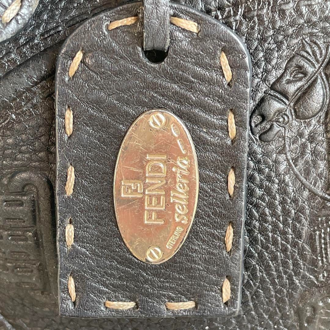 Fendi Fendi - Villa Borghese Selleria Black Leather Shoulder Bag Size ONE SIZE - 4 Thumbnail