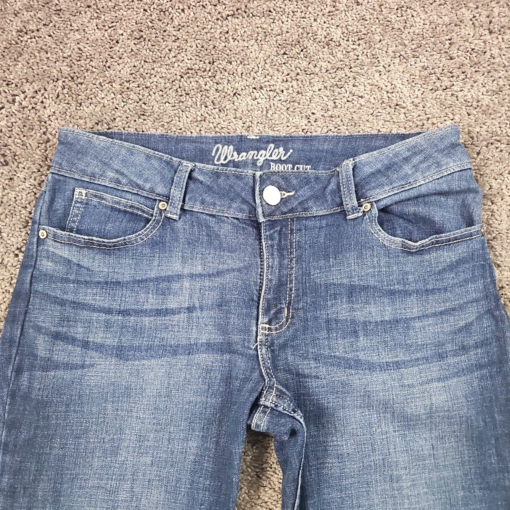 Wrangler Wrangler Jeans Womens Bootcut Denim 31x28 Mid Rise Stretch 11 Blue Cotton Spandex Polyester Size 32" / US 10 / IT 46 - 2 Thumbnail