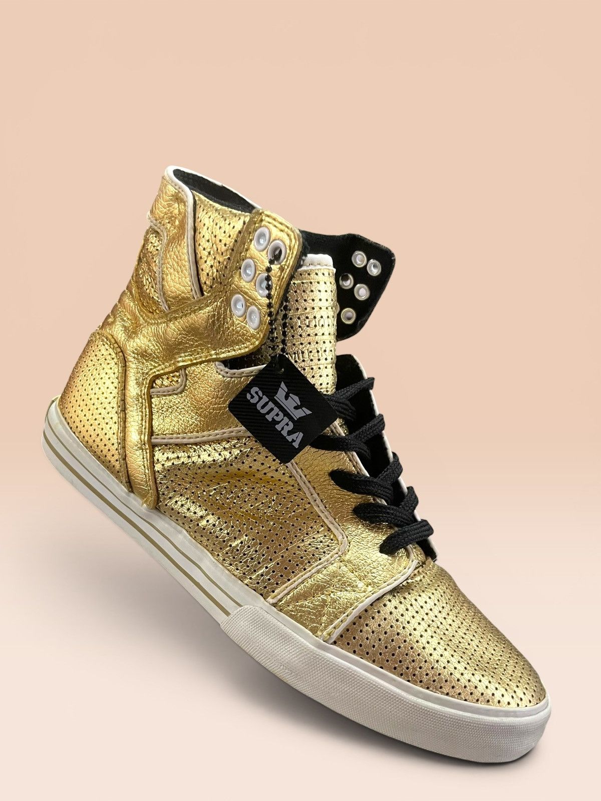 Supra Supra Skytop 14K Gold Perforated Hightops Size US 9 / EU 42 - 11 Thumbnail