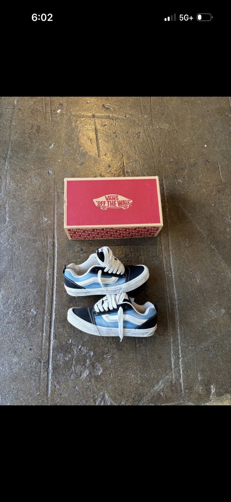 Vans Vans Wave Washed Old Knu Skool Sneaker Distressed Bluestone Size US 10 / EU 43 - 1 Thumbnail