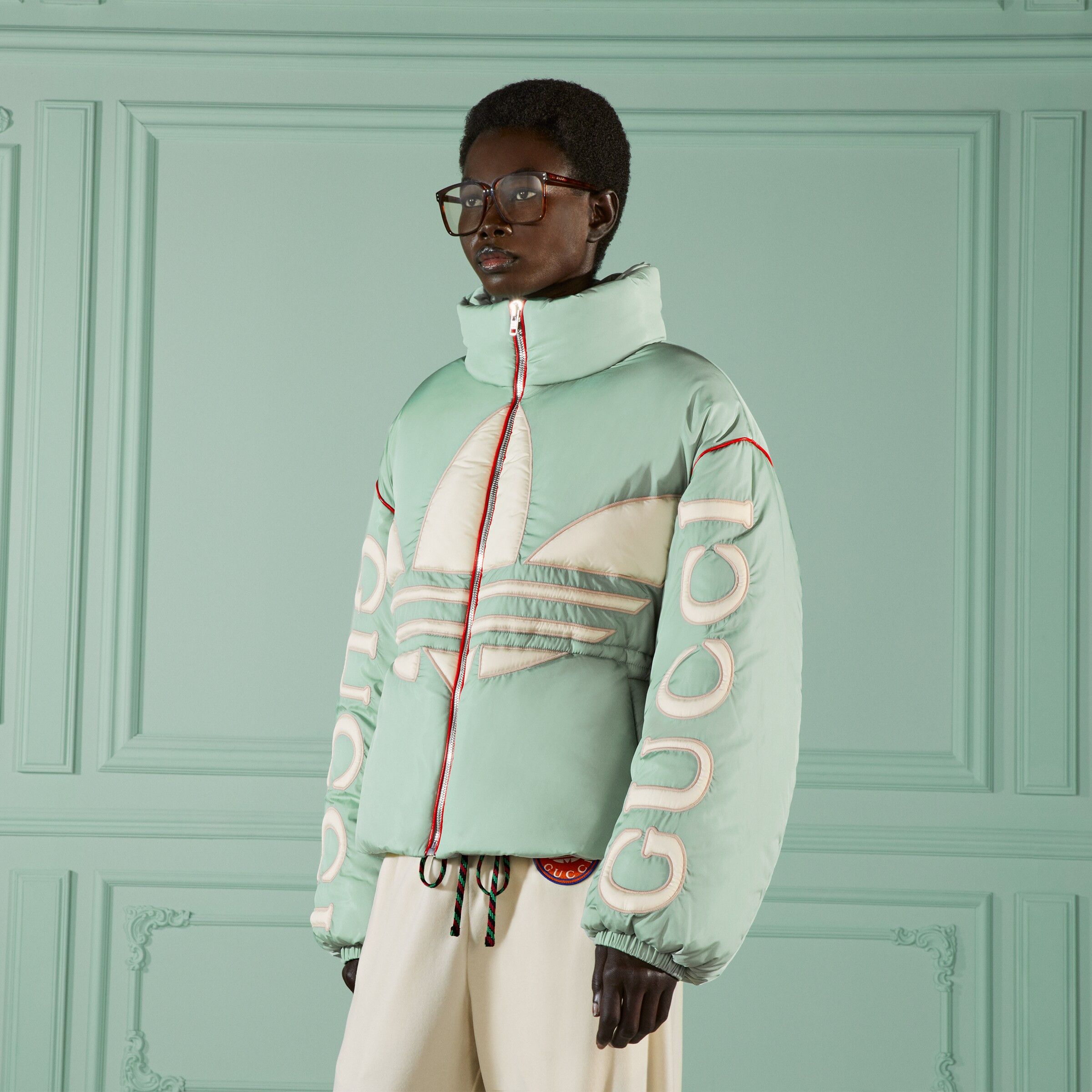 Gucci XS Gucci Adidas Jacket Padded Nylon Bomber Puffer Mint Green Size XS / US 0-2 / IT 36-38 - 2 Thumbnail