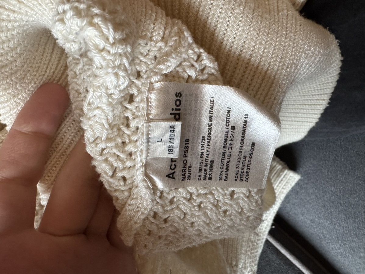 Acne Studios SS18 Beige Narno mesh Knitted Sweater Size US L / EU 52-54 / 3 - 4 Thumbnail