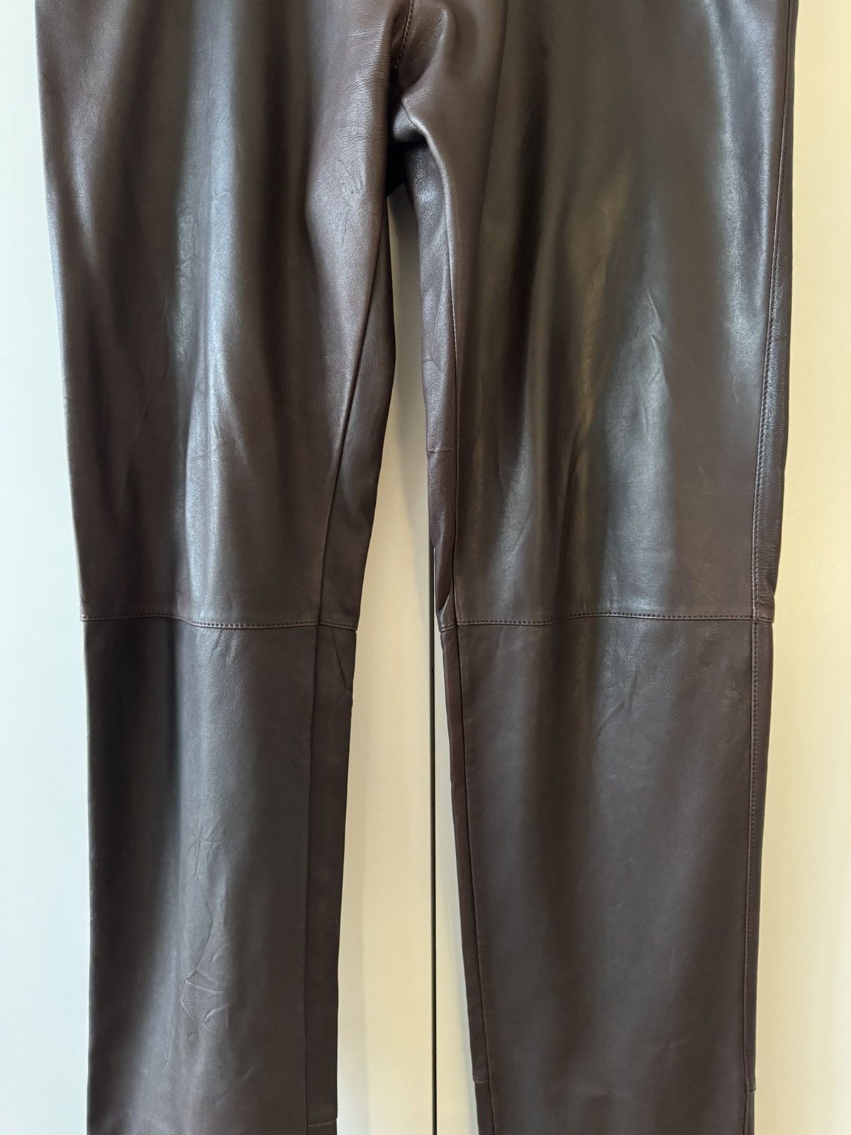 Bottega Veneta FW12 Brown Leather Pants 52 Size US 36 / EU 52 - 4 Thumbnail