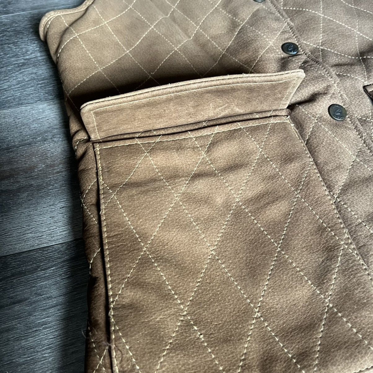 Genuine Leather Braeval Buffalo Hide Genuine Leather Windowpane Button Vest Size M / US 6-8 / IT 42-44 - 5 Thumbnail