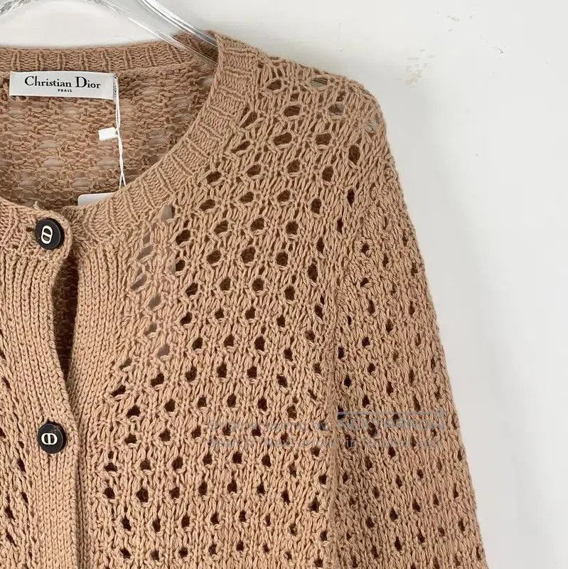 Dior Dior Brown Alpaca Wool Women's Cardigan . Size XXS / US 00 / IT 34 - 3 Thumbnail