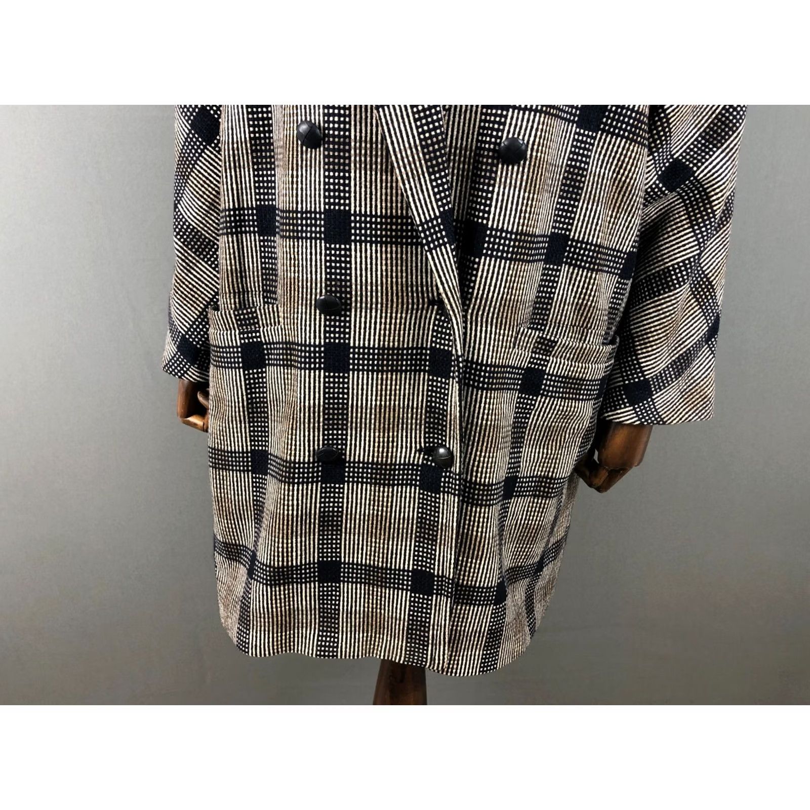 Vintage Laurèl Laurel Blazer Jacket Wool/Cashmere Dark Blue Women Size 40 Check Jacket Blazer Womens Size 40 Blue Casual Size S / US 4 / IT 40 - 6 Thumbnail