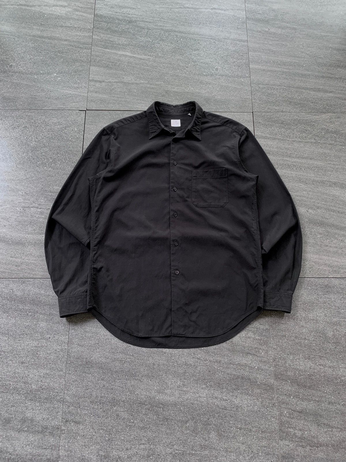Yohji Yamamoto FREE TAX! Costume D'Homme Black Ls Shirt Size US M / EU 48-50 / 2 - 2 Thumbnail