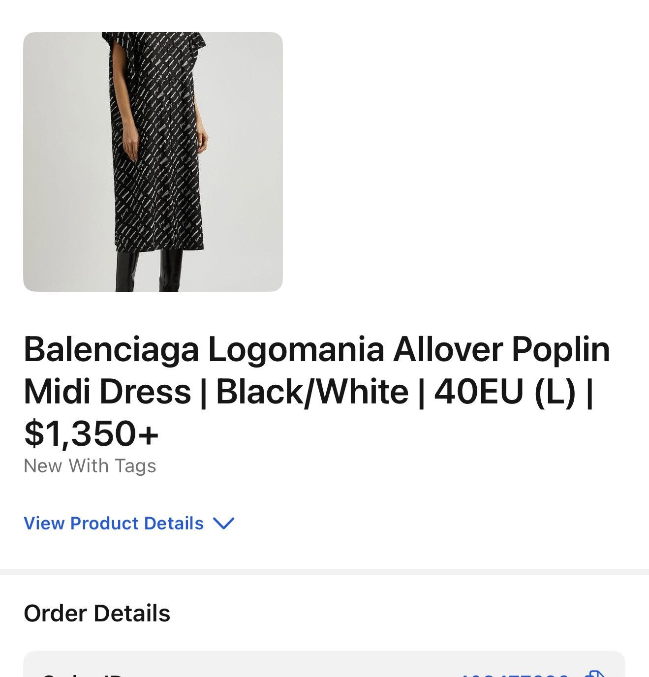 Balenciaga BALENCIAGA Logo-Print Poplin Midi Dress Sz.L Size L / US 10 / IT 46 - 17 Thumbnail