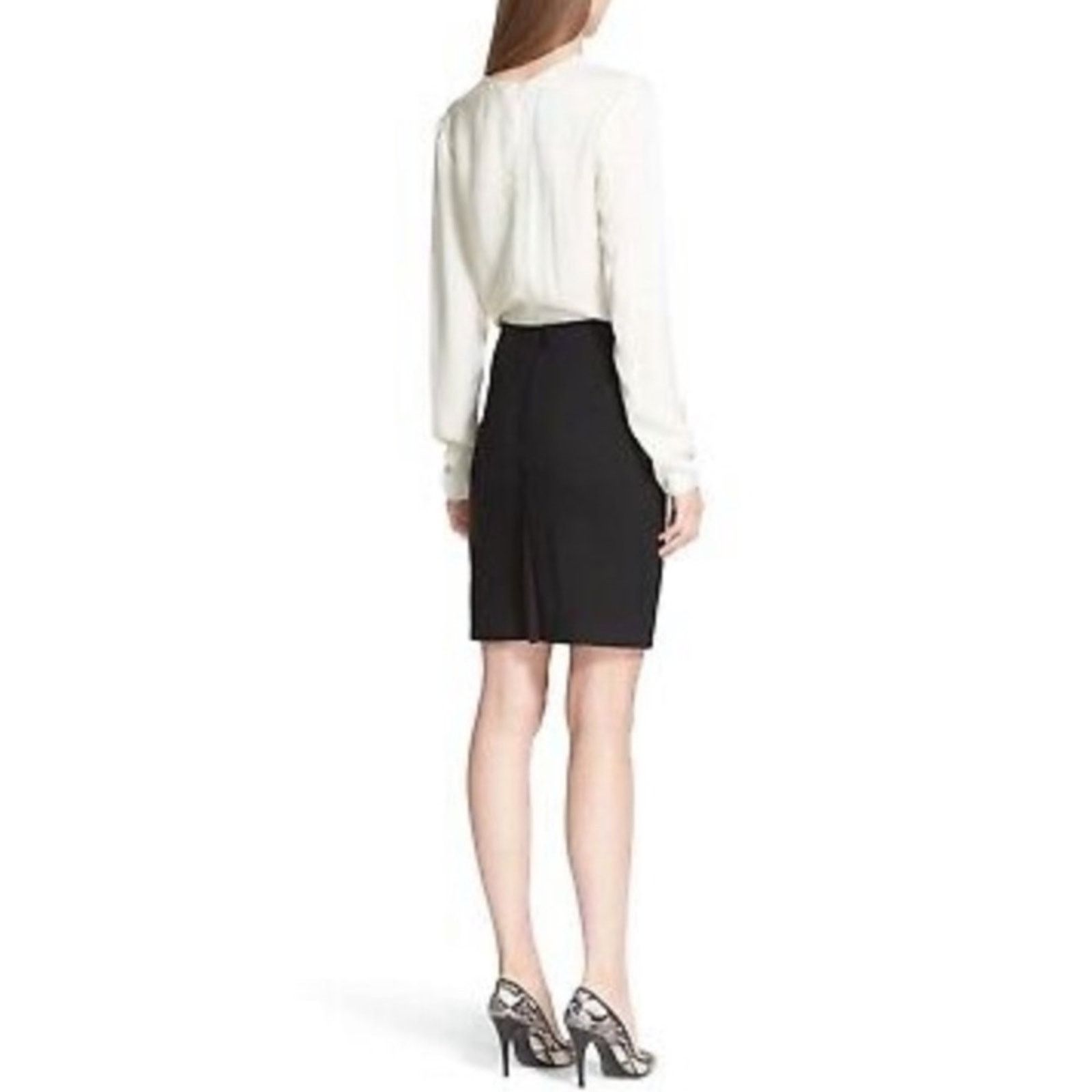 Lanvin Lanvin Paris Black Ivory Color Block Draped Career Dress 38 Size S / US 4 / IT 40 - 11 Thumbnail