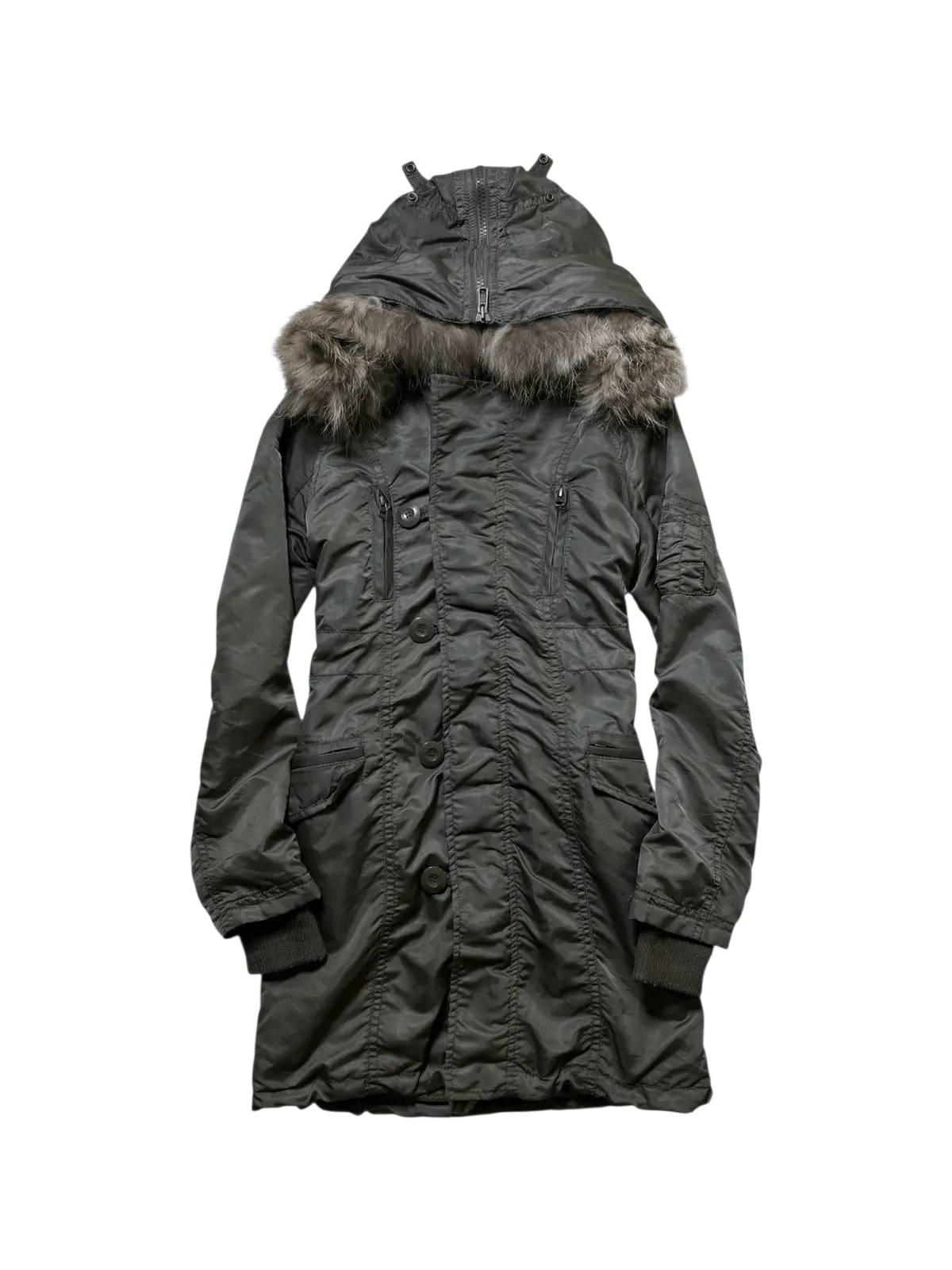 GOA 2000s GOA - Racoon Fur Parka Jacket apocalypse style Size US XS / EU 42 / 0 - 3 Thumbnail