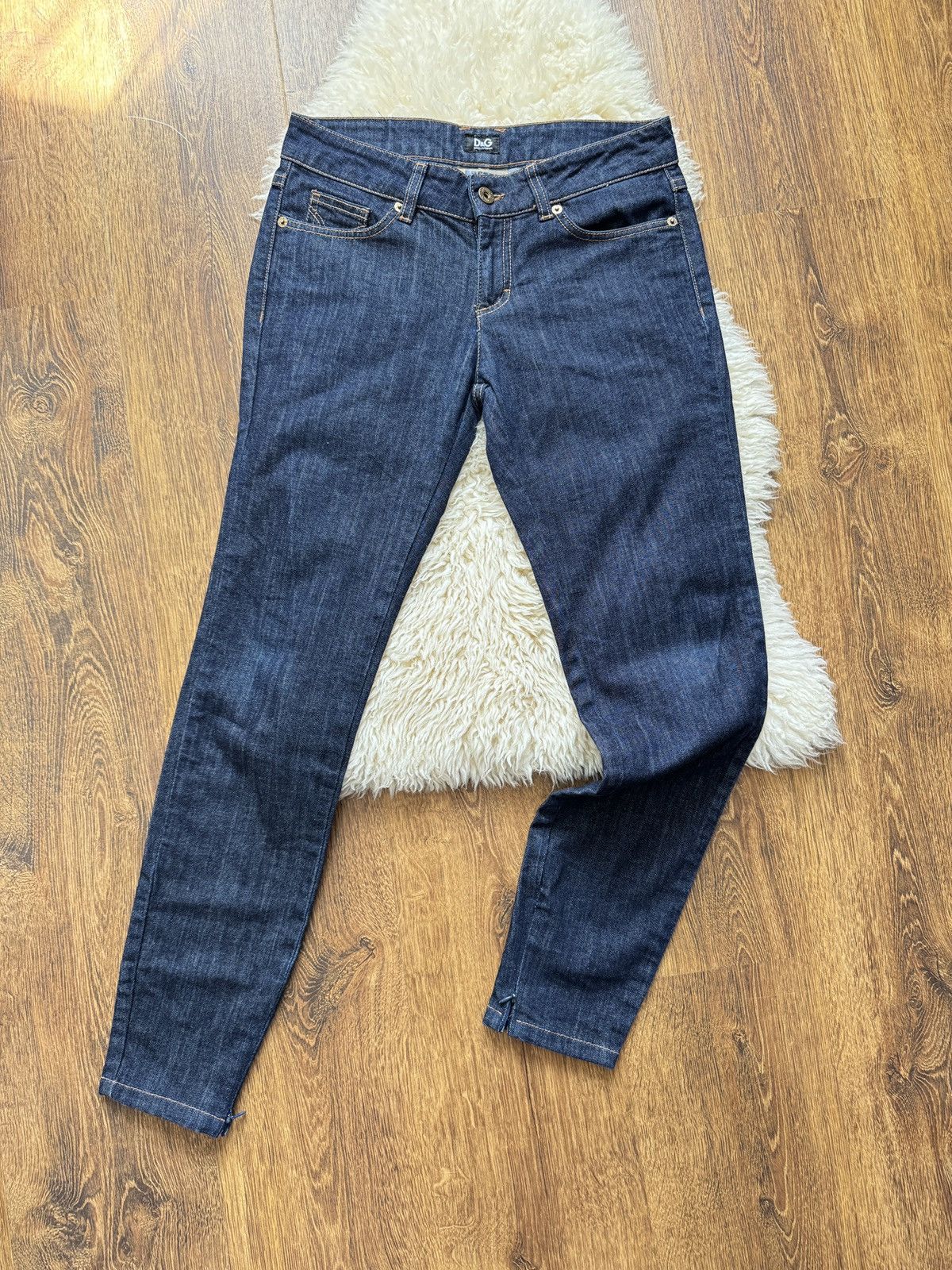 Dolce & Gabbana D&G Dolce & Gabbana Pretty Skinny Dark Blue Jeans – Size 27 Size 26" / US 2 / IT 38 - 1 Thumbnail
