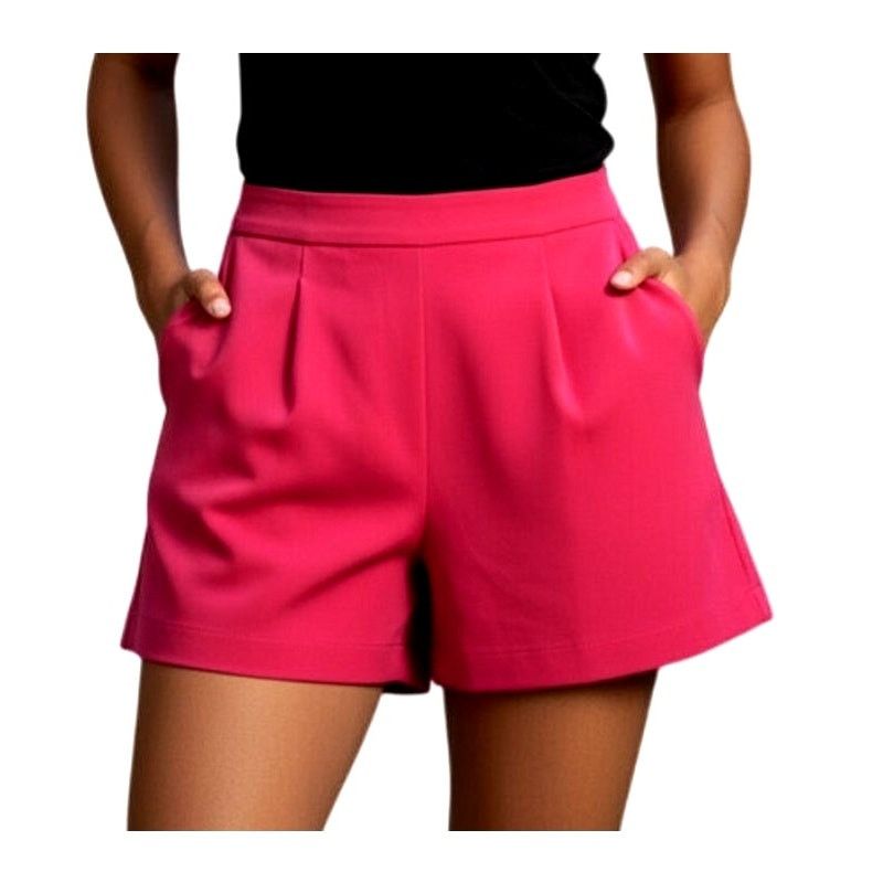Other Ellison Hot Pink Pleated Pocketed High Rise Classy Shorts Size 28" / US 6 / IT 42 - 1 Thumbnail