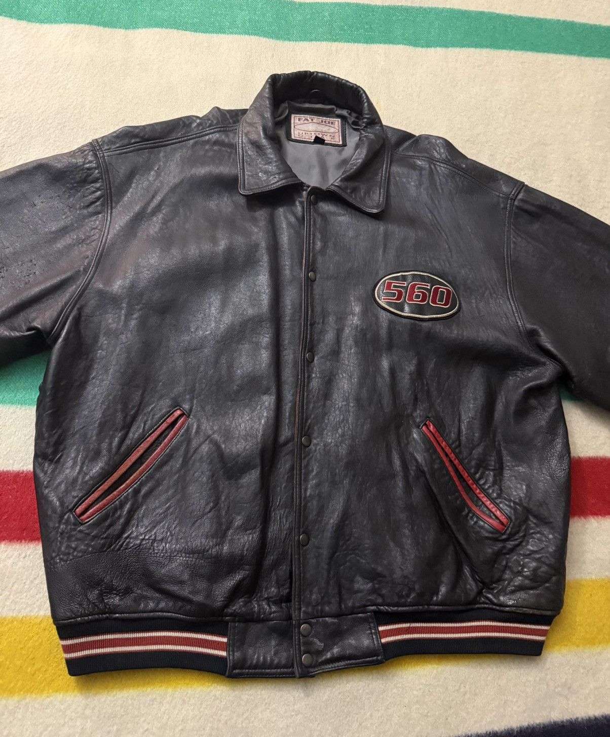 Rap Tees Vintage 90s Fat Joe FJ560 560 Leather Jacket Terror Squad Size US XXL / EU 58 / 5 - 24 Thumbnail