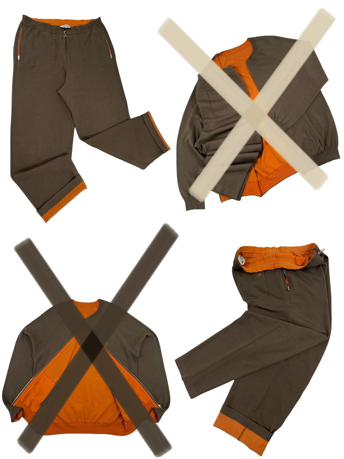 Hermes RARE H Logo Cashmere-Silk Tracksuit Zip Pocket Pants Jogging Size US 31 - 9 Thumbnail
