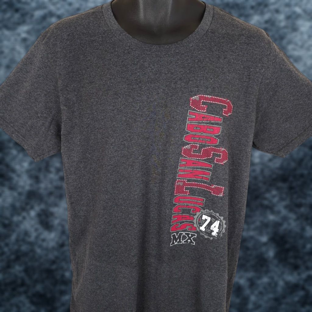 Vintage Cabo San Lucas T Shirt Mens Large Gray Mexico Travel Destination Tee Size US L / EU 52-54 / 3 - 1 Thumbnail