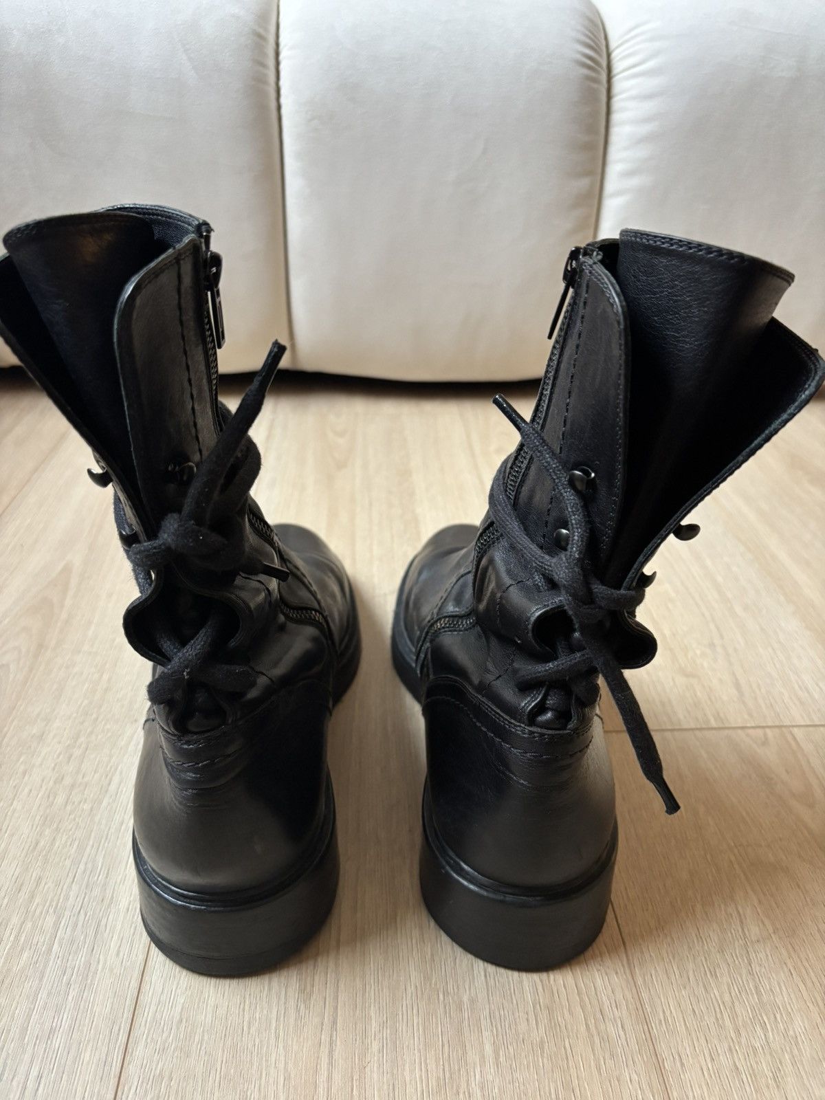 Ann Demeulemeester Ann Demeulemeester FW2011 Vitello Olio Boots Size US 10 / EU 43 - 3 Thumbnail