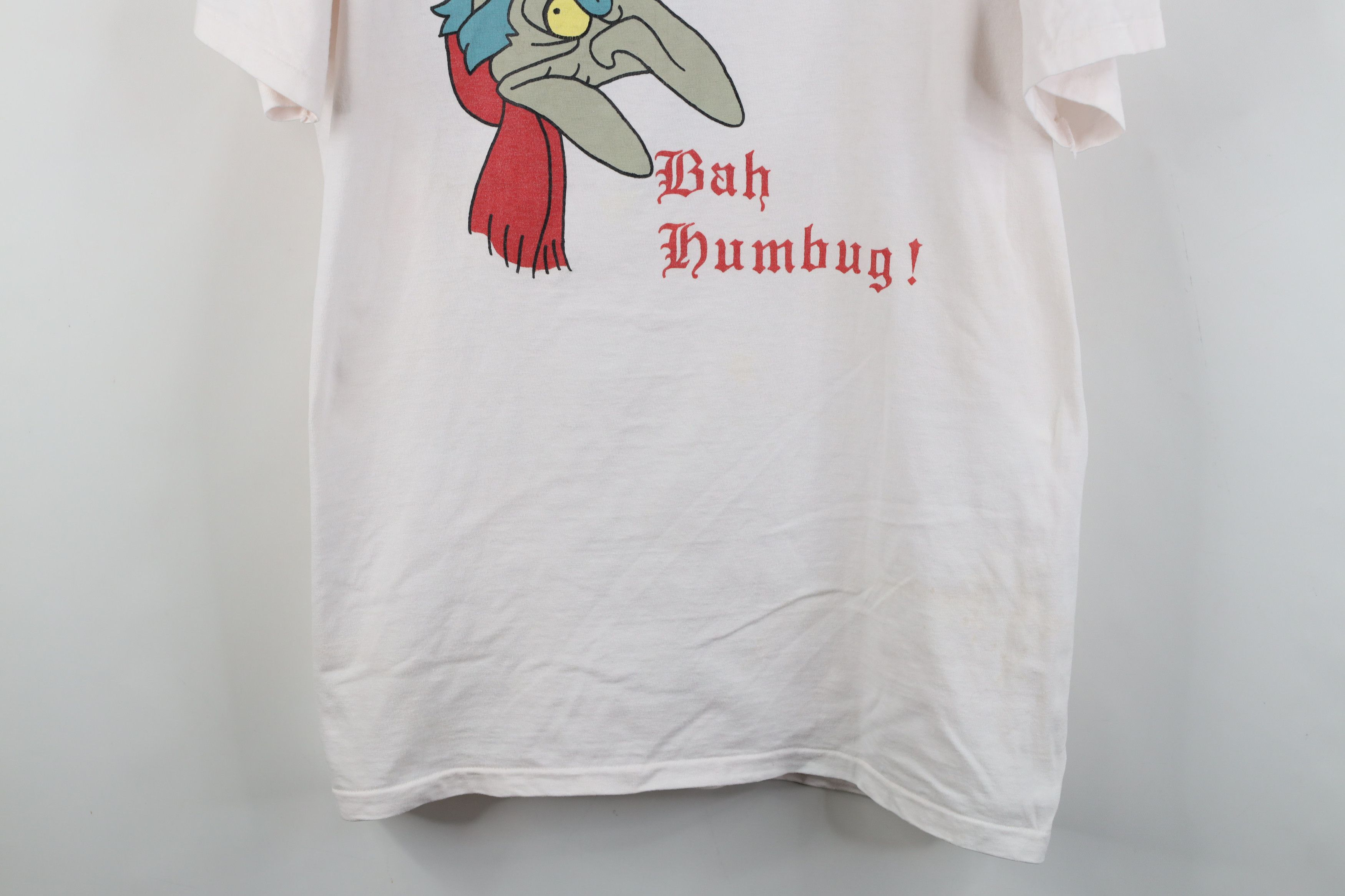 Vintage Vintage 90s Bah Humbug Short Sleeve T-Shirt Cotton USA Size US XL / EU 56 / 4 - 3 Thumbnail