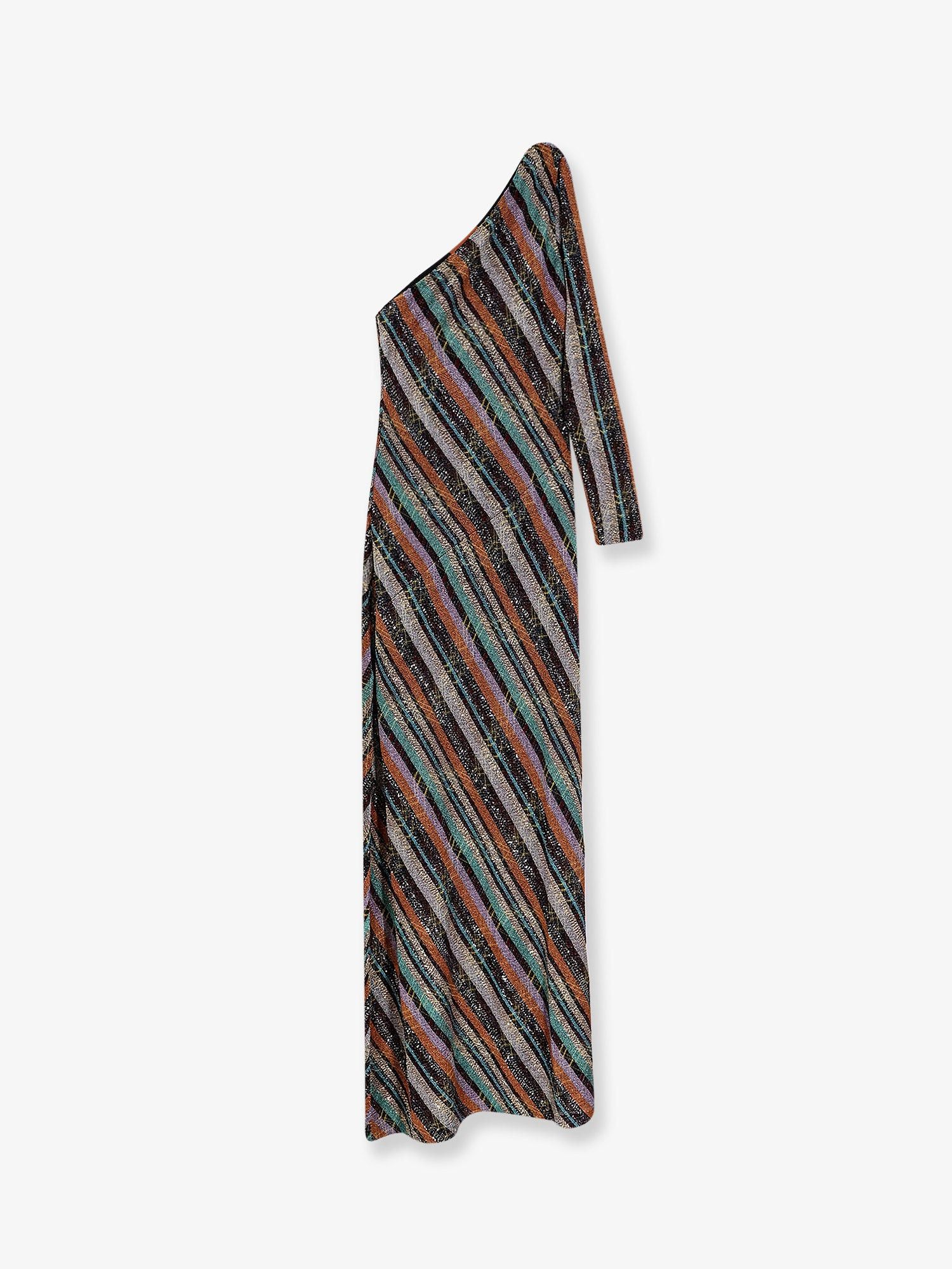 Missoni Viscose Blend Long Dress With Chevron Pattern Size S / US 4 / IT 40 - 1 Thumbnail