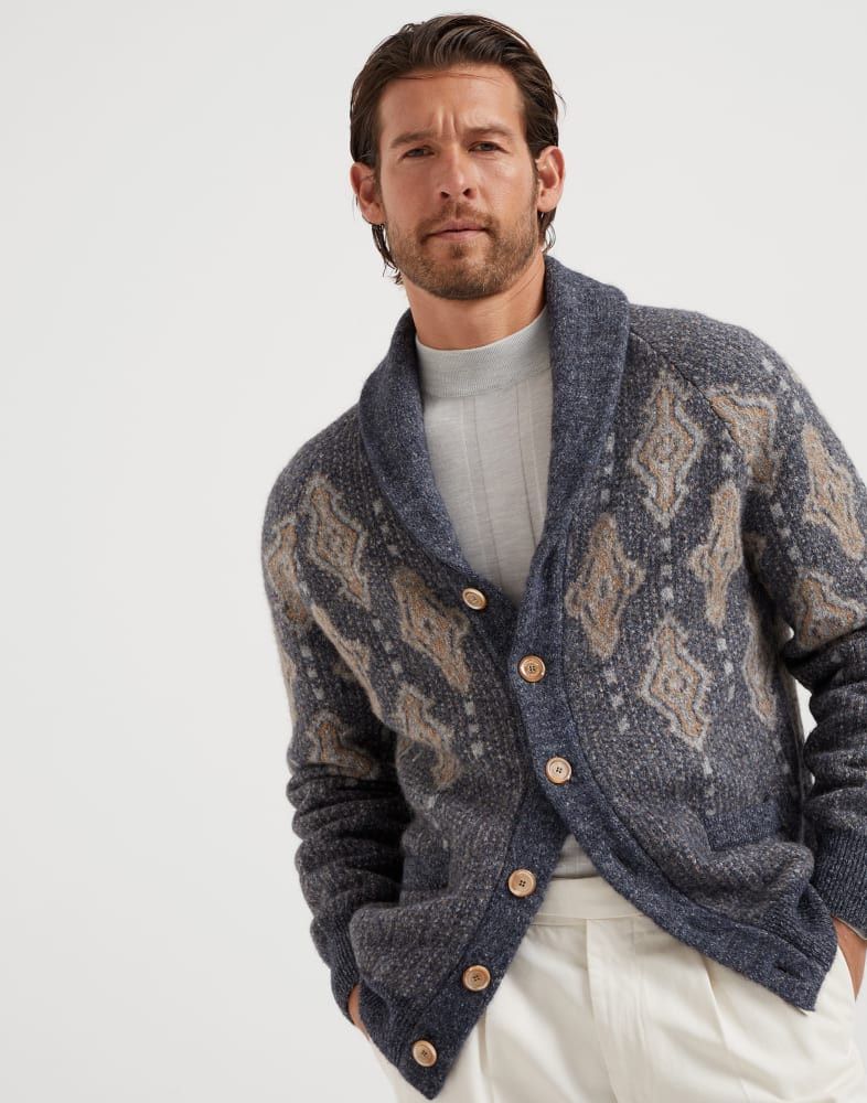 Brunello Cucinelli o1w1db10825 Cardigan in Blue Size US L / EU 52-54 / 3 - 3 Thumbnail