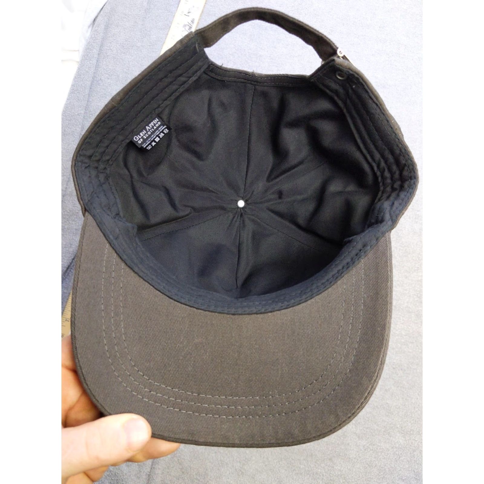 Harris Tweed Glen Appin Hat Cap Strap Back Harris Tweed Wool Plaid Mens Scotland Baseball Cap One Size Black Wool Plaid Tweed Harris Tweed Mens Scotland Size ONE SIZE - 7 Thumbnail