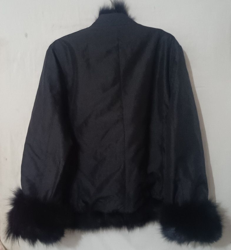 14th Addiction Vintage Y2K real Fur cropped coat jacket AvantGarde 00s Size L / US 10 / IT 46 - 7 Thumbnail
