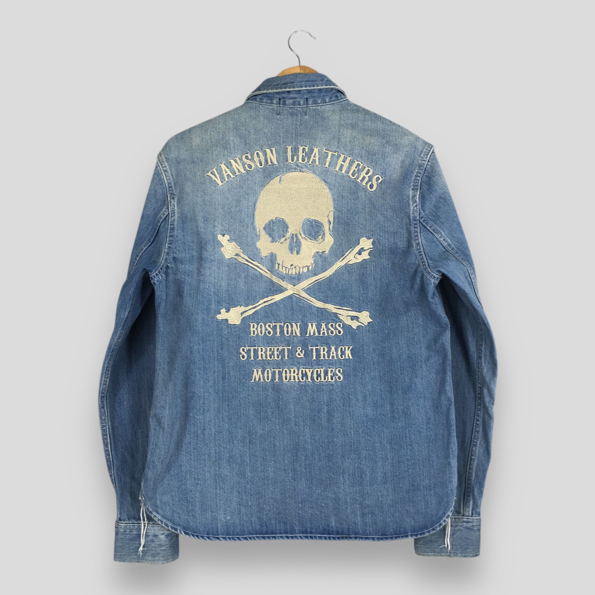 Vanson Leathers Vintage Vanson Cotton Motorcycle Club Denim Shirt Large Size US L / EU 52-54 / 3 - 1 Thumbnail