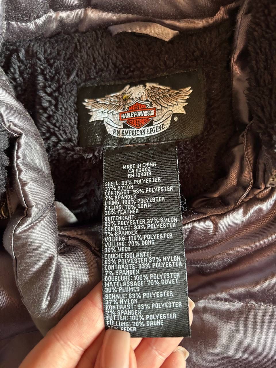 Harley Davidson × Vintage Harley Davidson Vintage Distressed Moto Bike Down Jacket Size L / US 10 / IT 46 - 6 Thumbnail