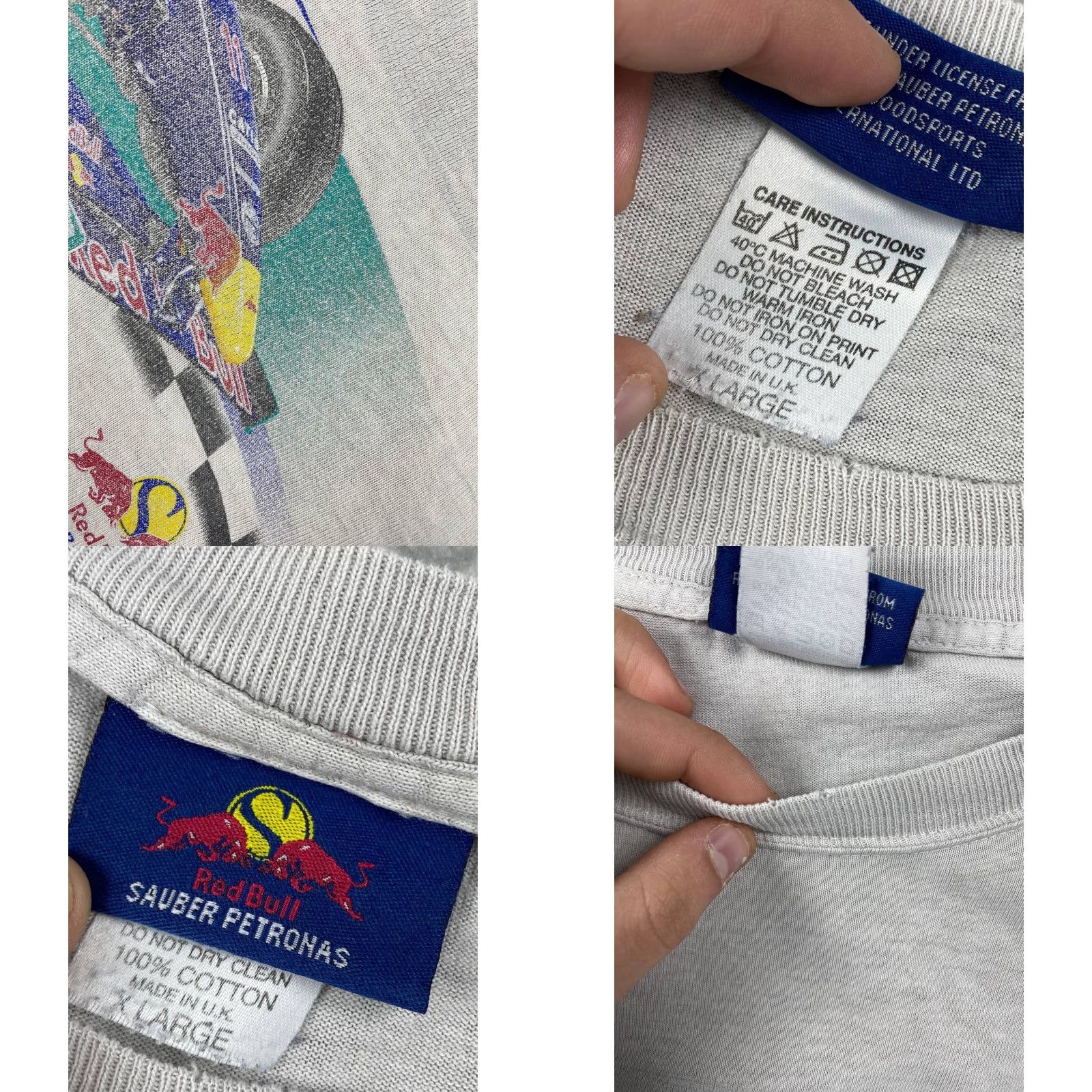 Vintage VINTAGE Red Bull Sauber Petronas F1 Racing T-Shirt Men XL White Crew Neck Short Sleeve Size US XL / EU 56 / 4 - 9 Thumbnail