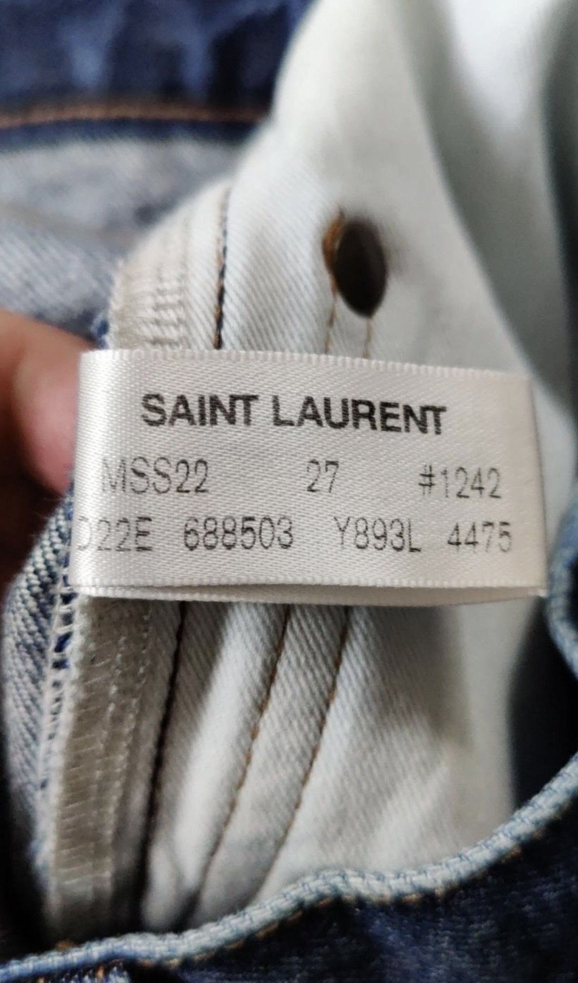 Saint Laurent Paris SAINT LAURENT SS22 RUNWAY PROTOTYPE DENIM Size US 27 - 7 Thumbnail