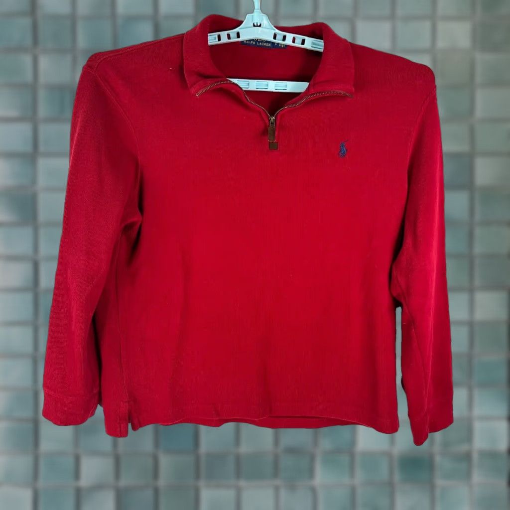 Ralph Lauren Polo Ralph Lauren Mens 1/4 Zip Collared Pullover Red Sweater Size Large Size US L / EU 52-54 / 3 - 1 Thumbnail