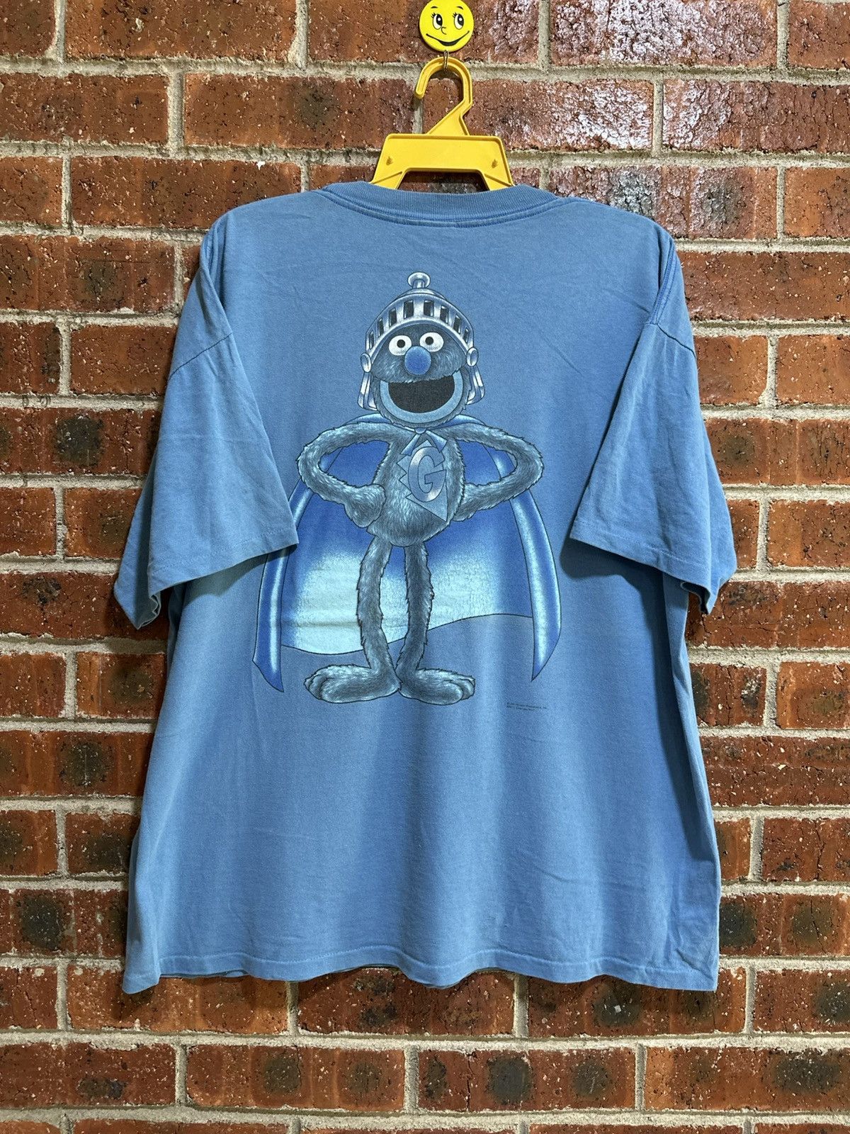 Cartoon Network Vintage 90s Sesame Street Super Grover Faded Tee Size US XL / EU 56 / 4 - 1 Thumbnail
