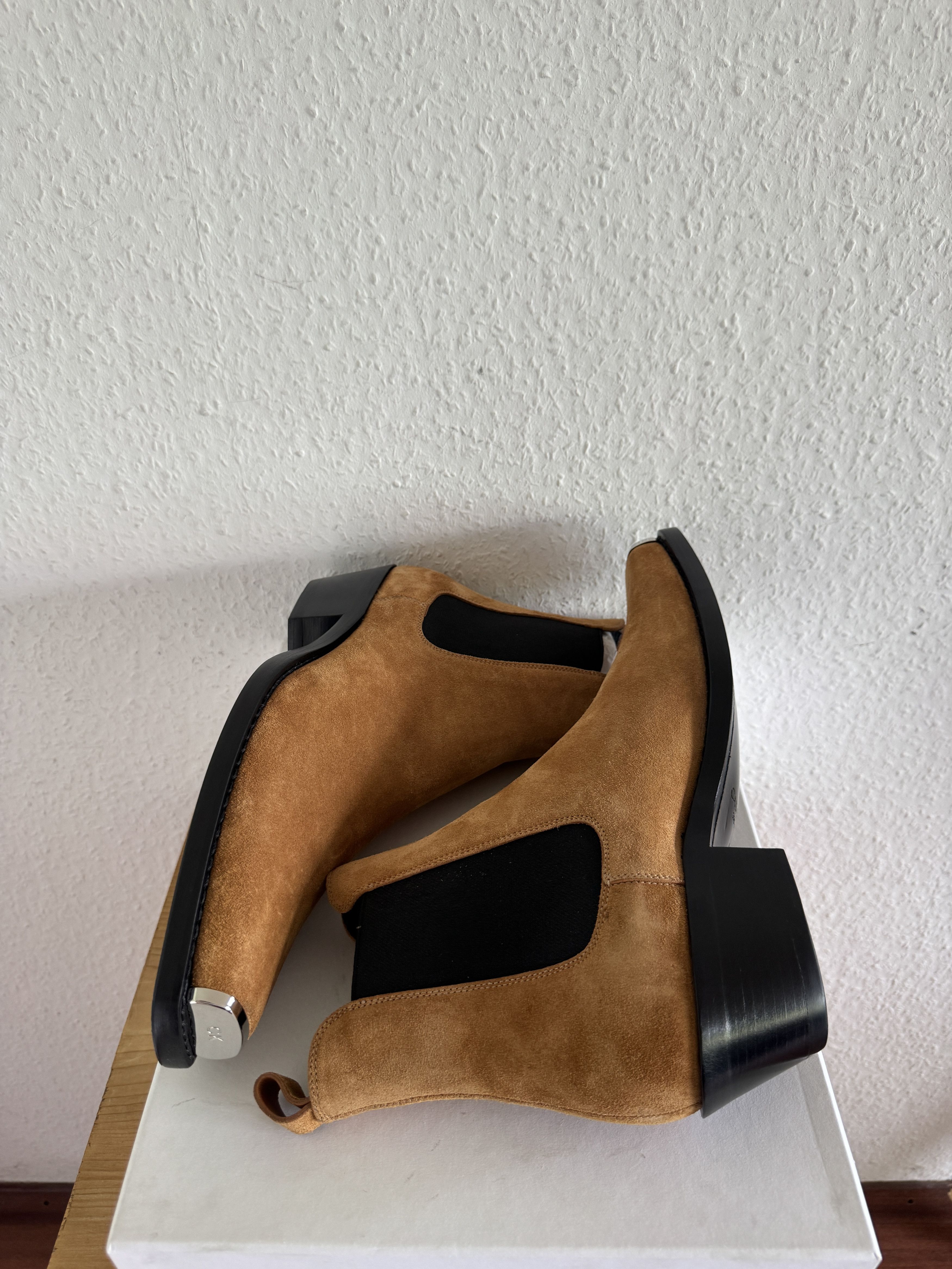 Calvin Klein 205W39NYC Walnut Suede Chelsea Boot Size US 12 / EU 45 - 1 Thumbnail