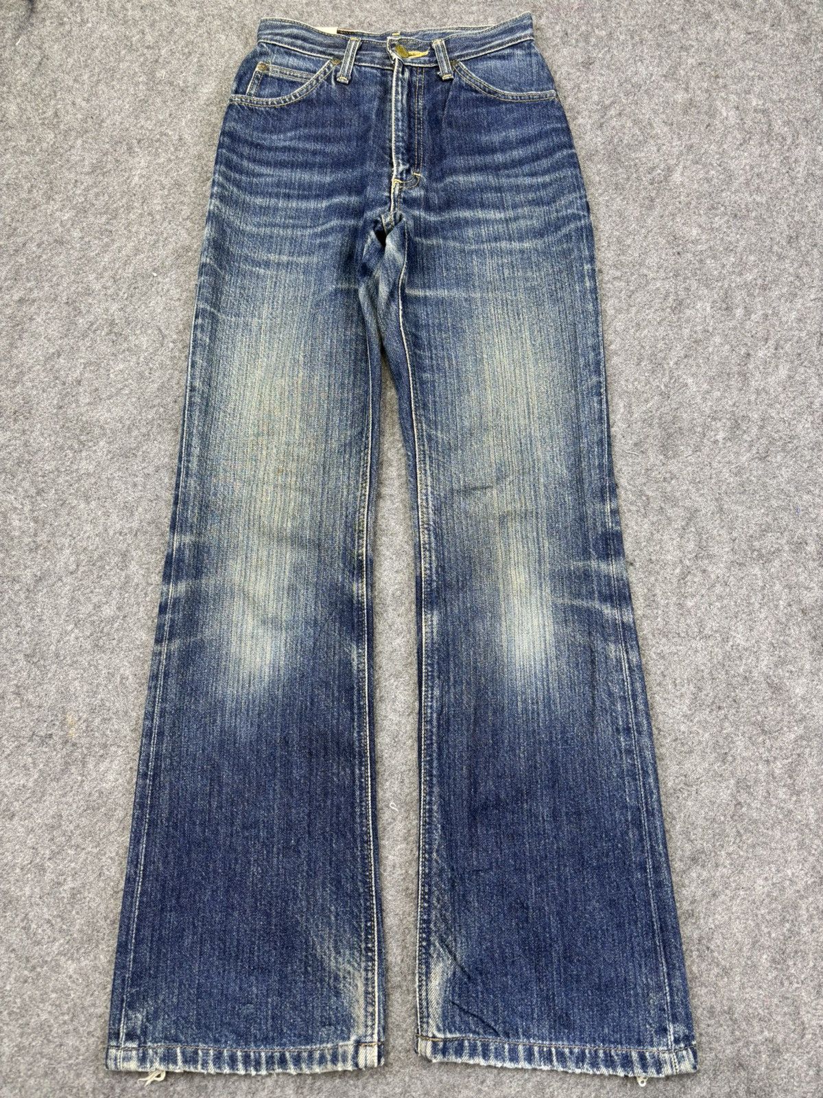 Lee 💥Flare💥Vintage 90s Ms Lee Flare Crazy Fades Denim F909 Size 24" / US 00 / IT 34 - 16 Thumbnail