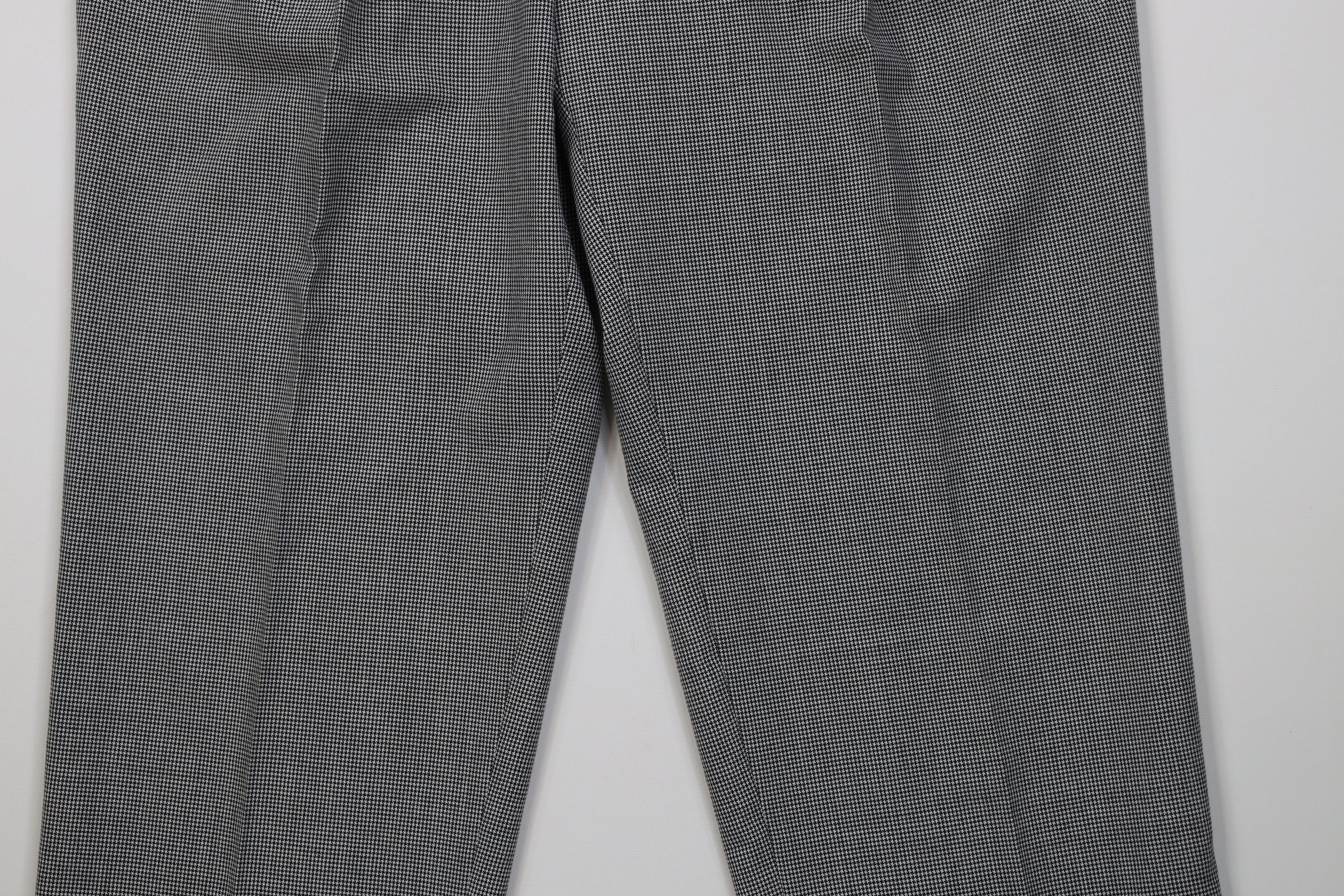 Vintage Vtg 90s Streetwear Knit Wide Leg Chino Pants Houndstooth Size US 36 / EU 52 - 3 Thumbnail