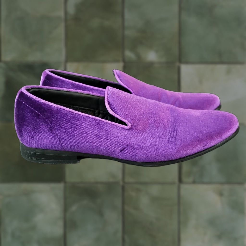 Steve Madden Steve Madden Laight Loafer Mens Size 8 Purple Velvet Slip On Casual Comfort Size US 8 / EU 41 - 1 Thumbnail