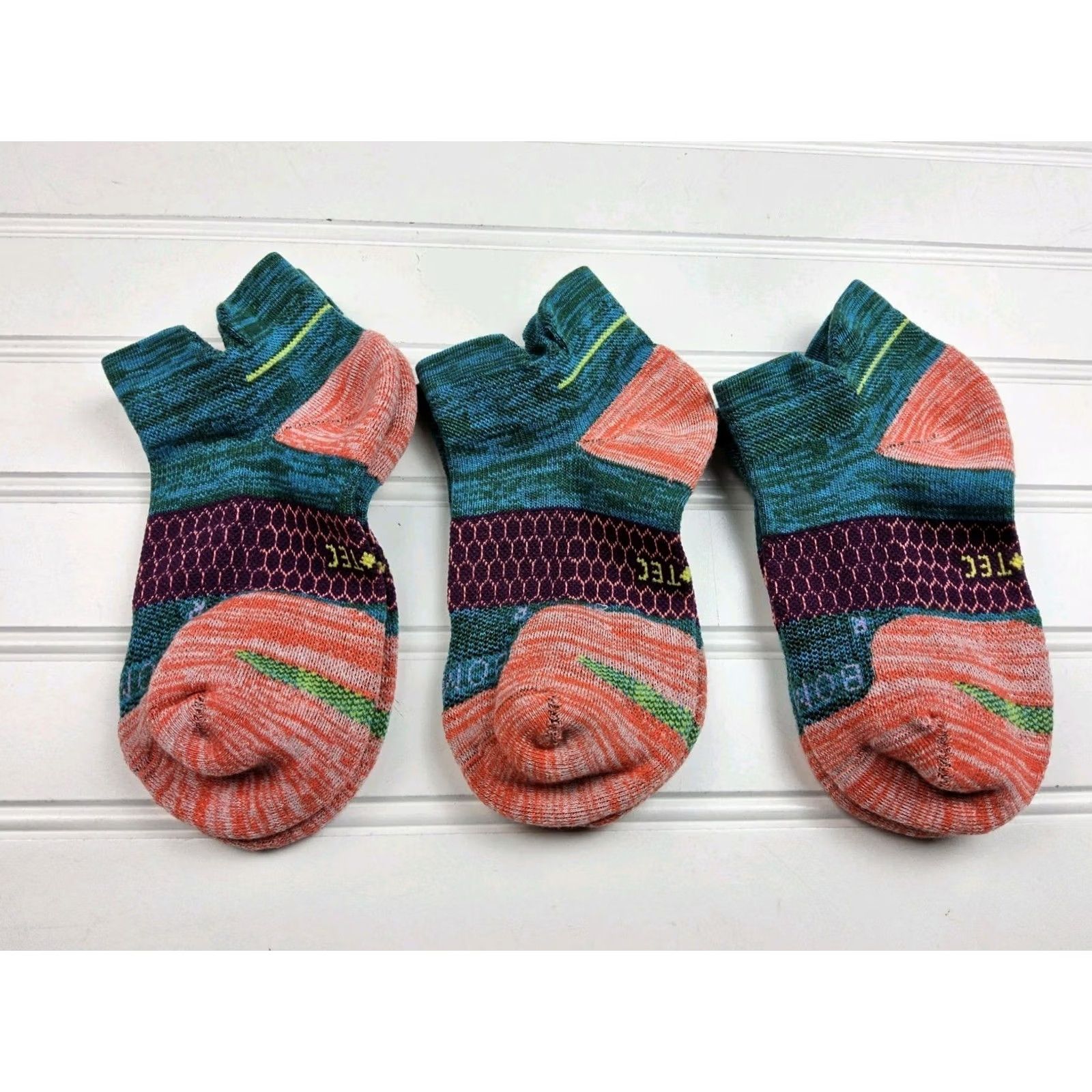 Vintage Bombas Socks Size S Athletic Hex-Tec Ankle Lot Of 3 Pairs Size ONE SIZE - 2 Thumbnail