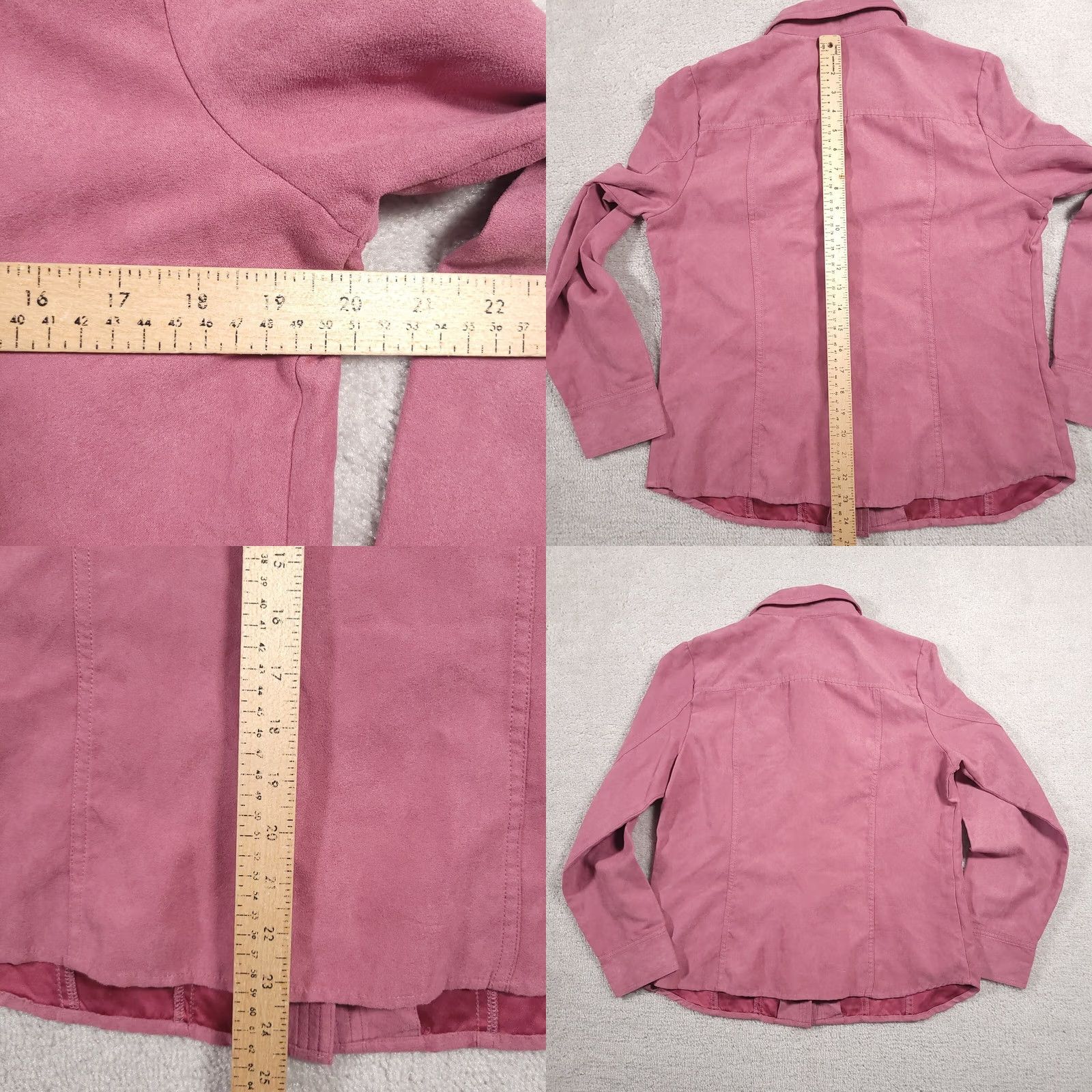 Croft & Barrow Croft & Barrow Button-Up Shirt Jacket Womens Medium Pink Lined Suede Faux Shirt Jacket Button Up Shirt Jacket Mens? Size M / US 6-8 / IT 42-44 - 8 Thumbnail