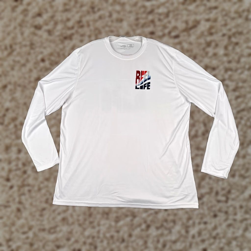 Alife Reel Life Shirt Men White Long Sleeve UV Tee Fishing Boating Jax Beach Size US XL / EU 56 / 4 - 1 Thumbnail