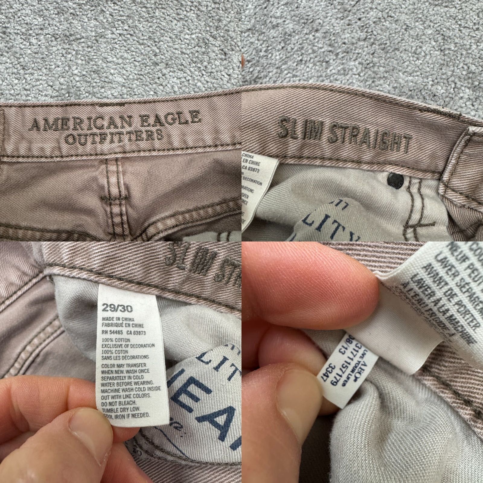 American Eagle Outfitters American Eagle Outfitters Jeans Men Slim Straight 29x30 Brown Cotton Denim 5-Pocket Dark Vintage No N/A Size US 29 - 8 Thumbnail