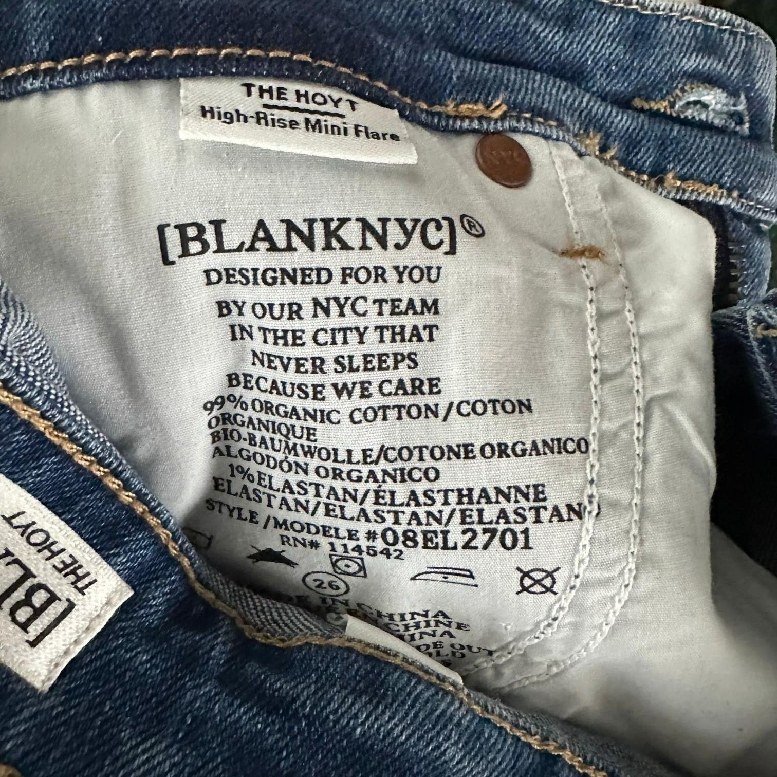 BLANKNYC ⭐BLANKNYC Sz 26 Women Jean Light Blue Slim Straight Pant Spl Size 26" / US 2 / IT 38 - 6 Thumbnail