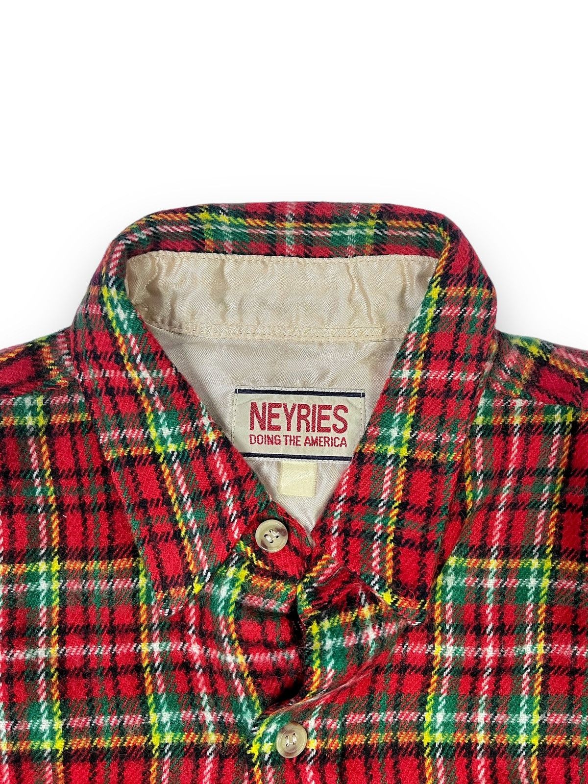 Vintage Neyries Double Pocket Vintage Outer Plaid Flannel Size US L / EU 52-54 / 3 - 6 Thumbnail